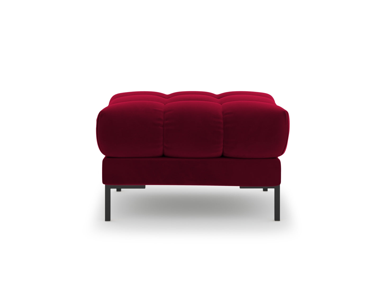 Eleganter 1-Sitzer Pouf Bali in stilvollem Red-Bluvel, ideal für moderne Wohnräume, von Cosmopolitan Design.