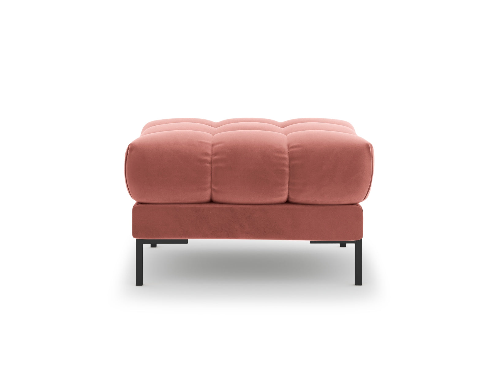 Stylischer 1-Sitzer Pouf Bali in lebhaftem Pink-Bluvel, ideal für moderne Wohnräume, präsentiert von Cosmopolitan Design.