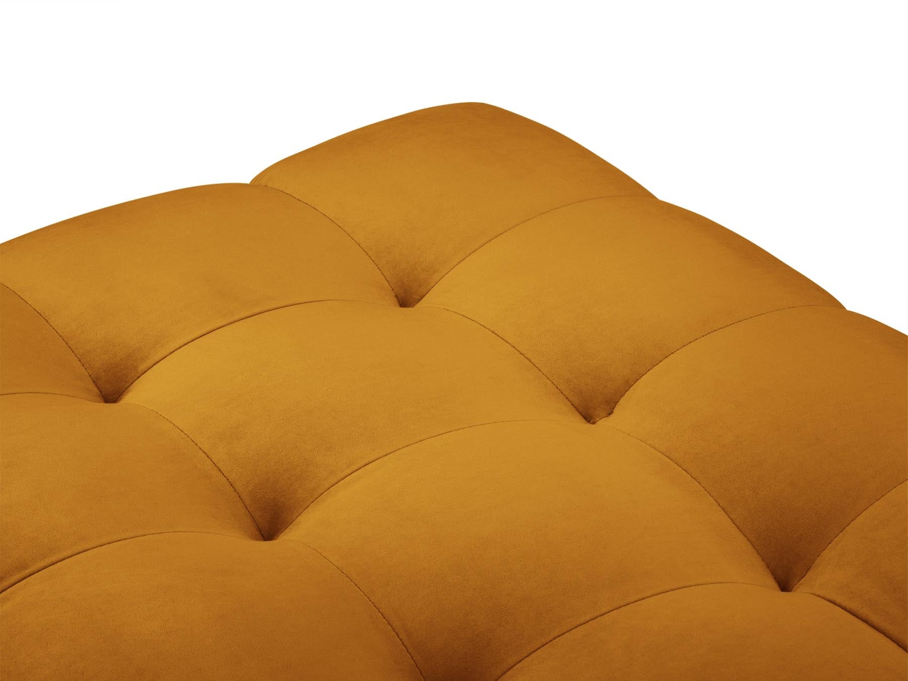 Stylischer 1-Sitzer Pouf Bali in lebhaftem Gelb-Blau, ideal für moderne Wohnräume. Hochwertige Materialien von Cosmopolitan Design.