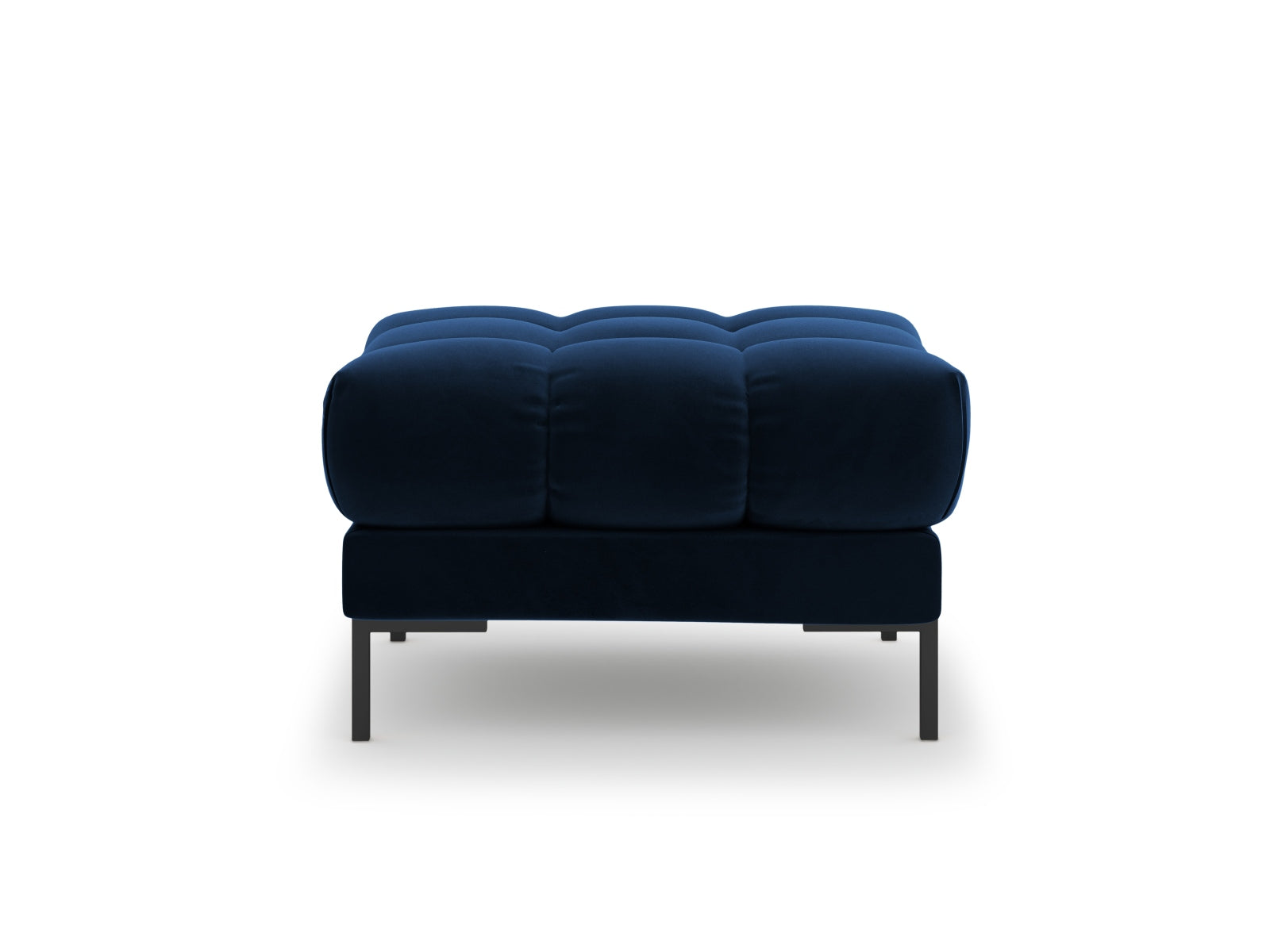 Eleganter 1-Sitzer Pouf Bali in Royal Blue-Bluvel, ideal für stilvolle Akzente in jedem Raum, von Cosmopolitan Design.