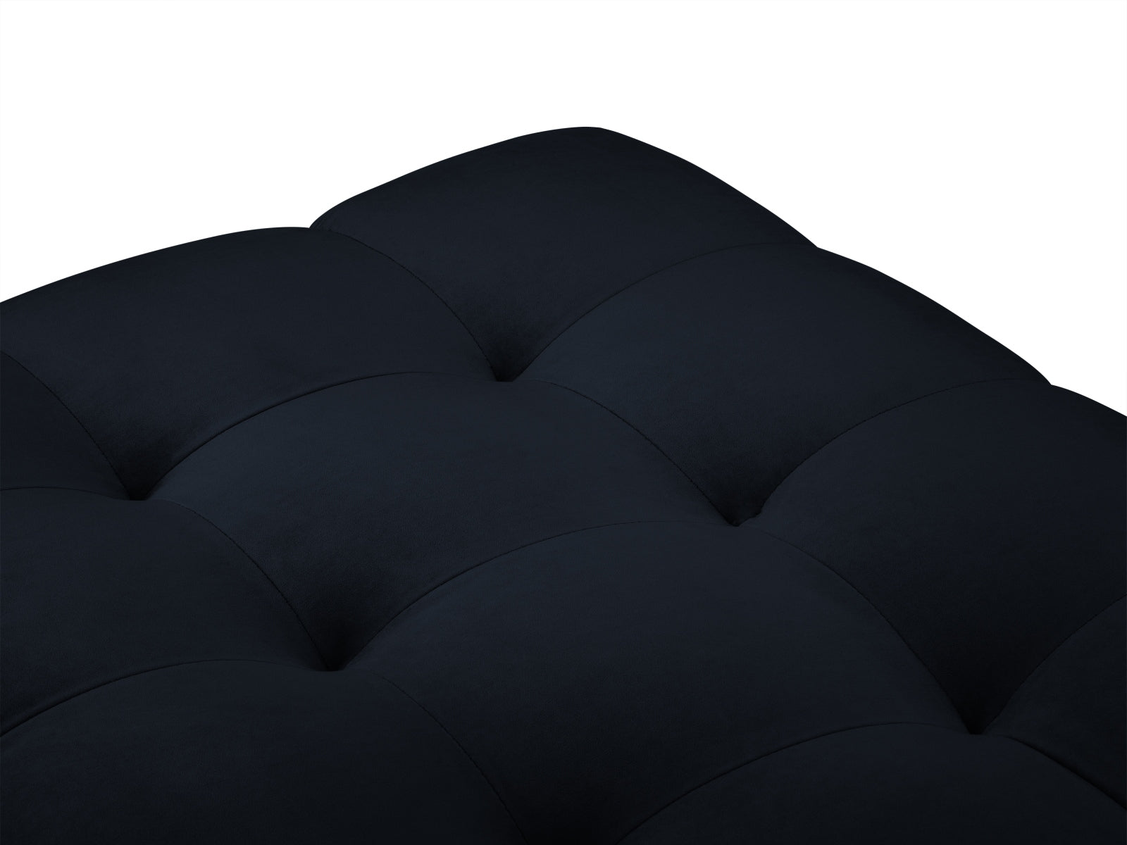 Eleganter 1-Sitzer Pouf Bali in intensivem Blau, ideal für entspannte Sitzgelegenheiten und geschmackvolle Wohnraumgestaltung.