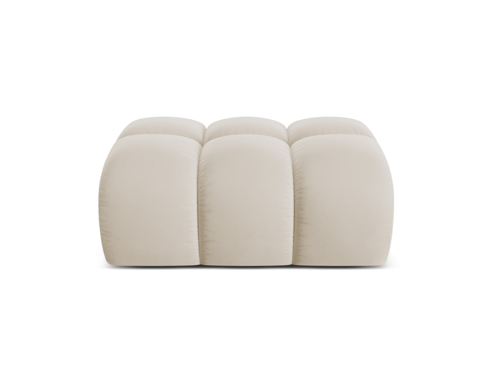1-Sitzer Pouf Treno in Dark Beige-Bluvel präsentiert im Onlineshop von KAQTU Design AG. Pouf ist von Cosmopolitan Design