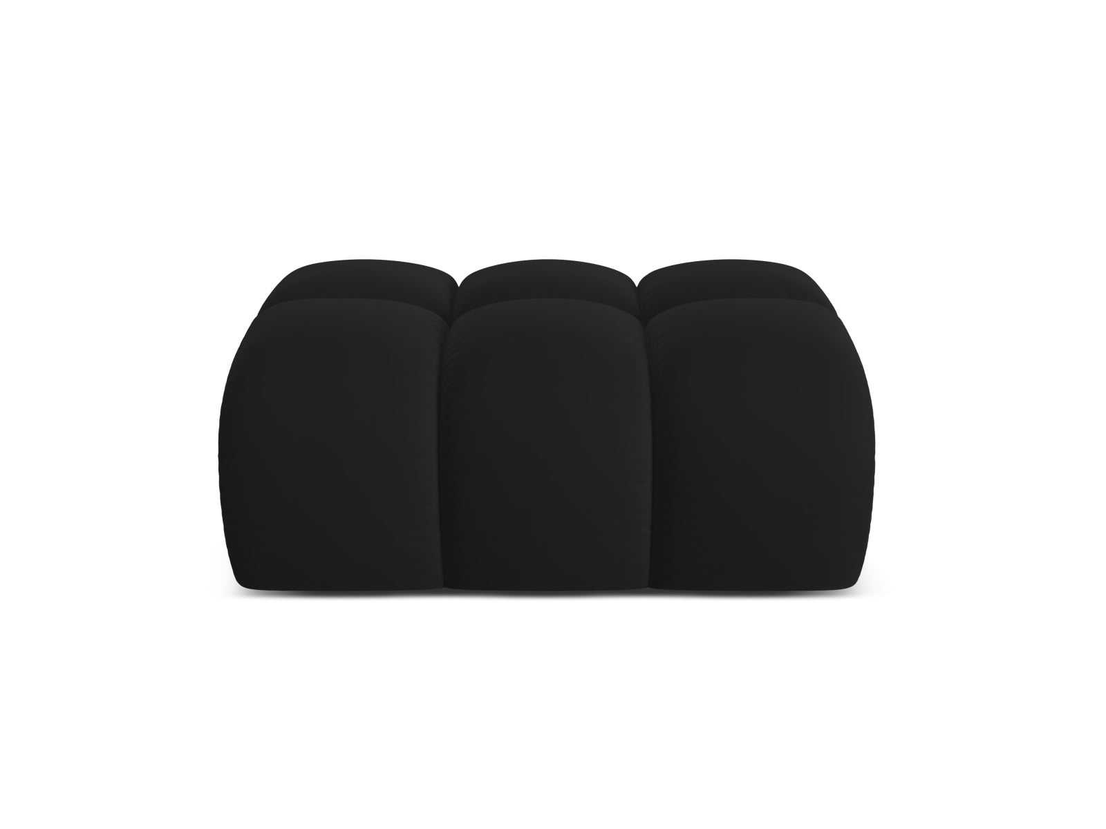 1-Sitzer Pouf Treno in Black-Bluvel präsentiert im Onlineshop von KAQTU Design AG. Pouf ist von Cosmopolitan Design
