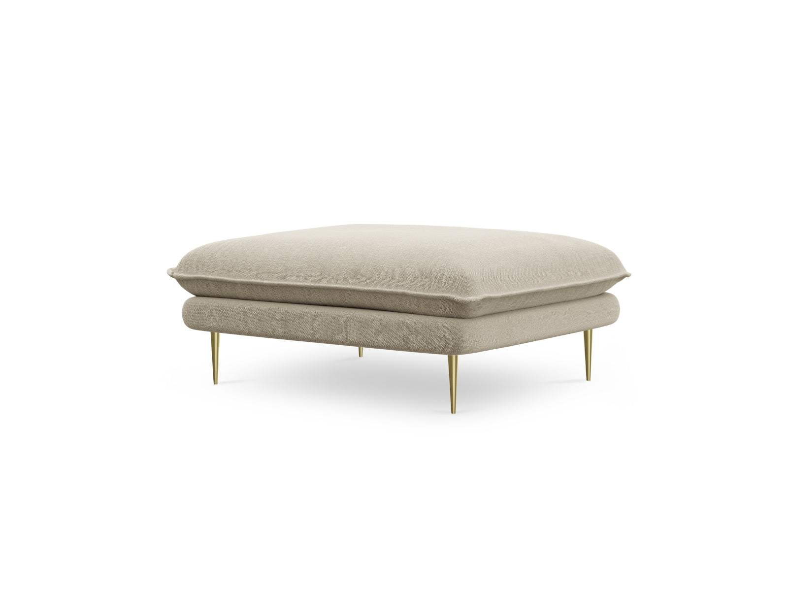Vienna Pouf 1 Sitz 80cm in Beige/Gold-Positano präsentiert im Onlineshop von KAQTU Design AG. Pouf ist von Cosmopolitan Design