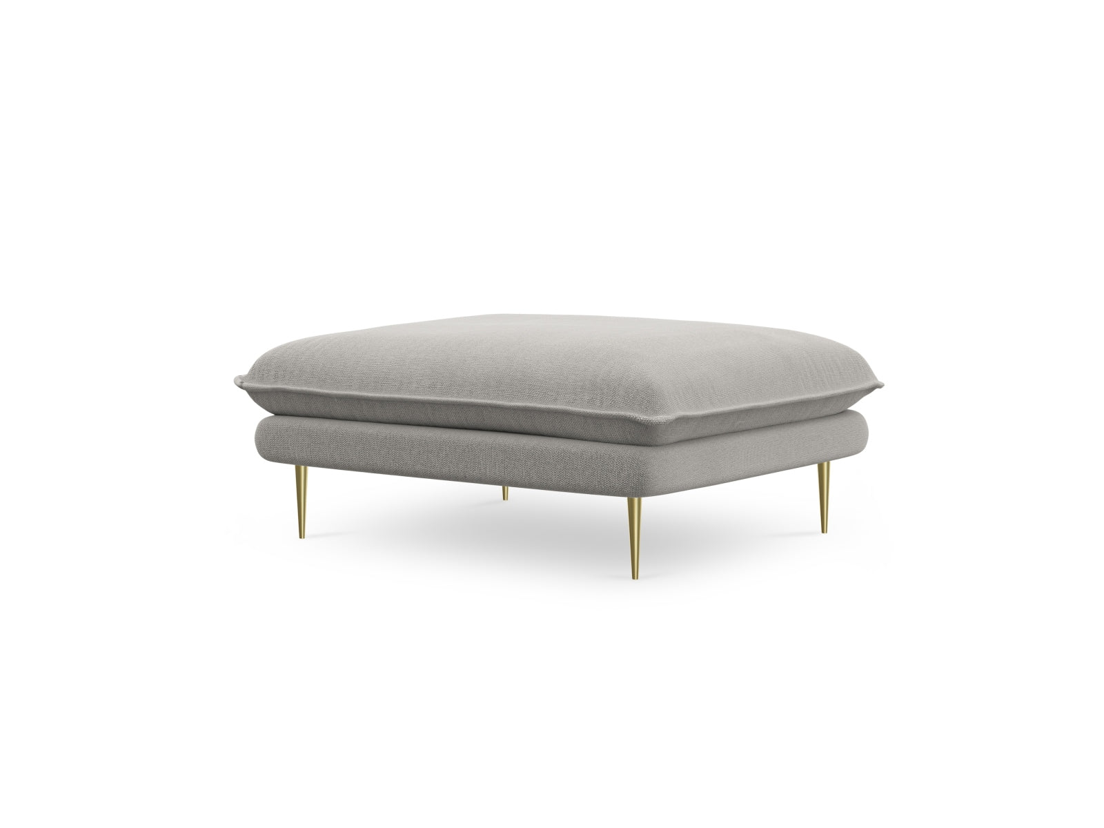 Vienna Pouf 1 Sitz 80cm in Light Grey/Gold-Asgard/ Positano präsentiert im Onlineshop von KAQTU Design AG. Pouf ist von Cosmopolitan Design