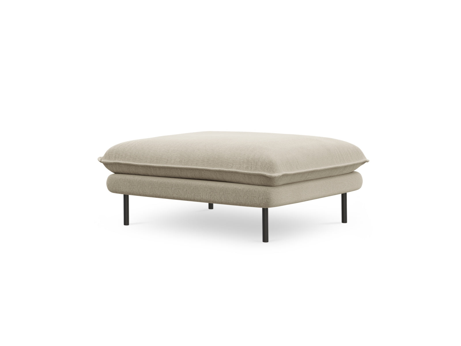 Vienna Pouf 1 Sitz 80cm in Beige/Schwarz-Positano präsentiert im Onlineshop von KAQTU Design AG. Pouf ist von Cosmopolitan Design