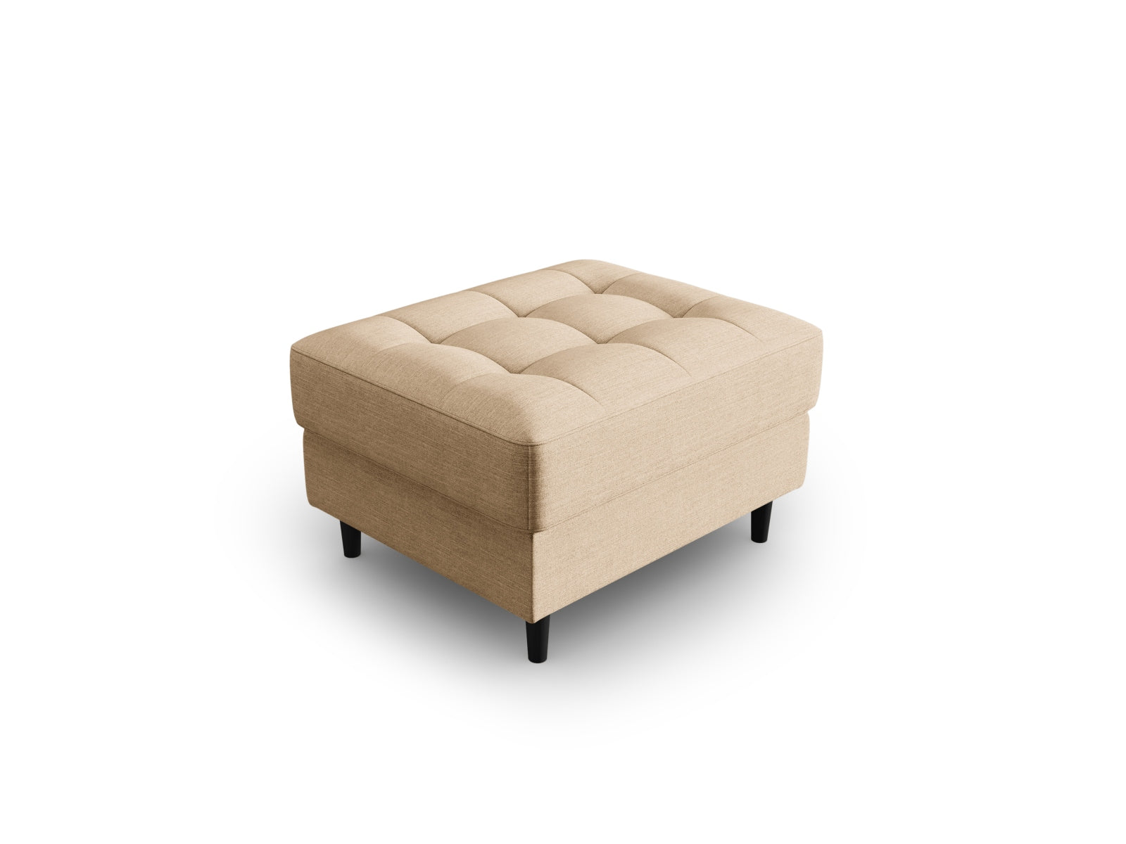 Beige-Melva 1-Sitzer Pouf Aspen von Cosmopolitan Design, stilvoll und bequem, ideal für jedes moderne Wohnambiente.