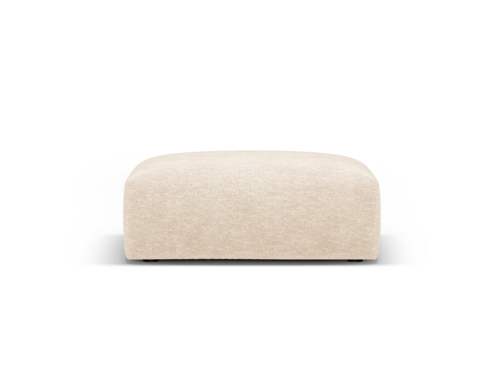 Eleganter 1-Sitzer Pouf Matera in sanftem Beige, ideal für stilvolle Wohnräume. Hochwertiges Design von Cosmopolitan Design.