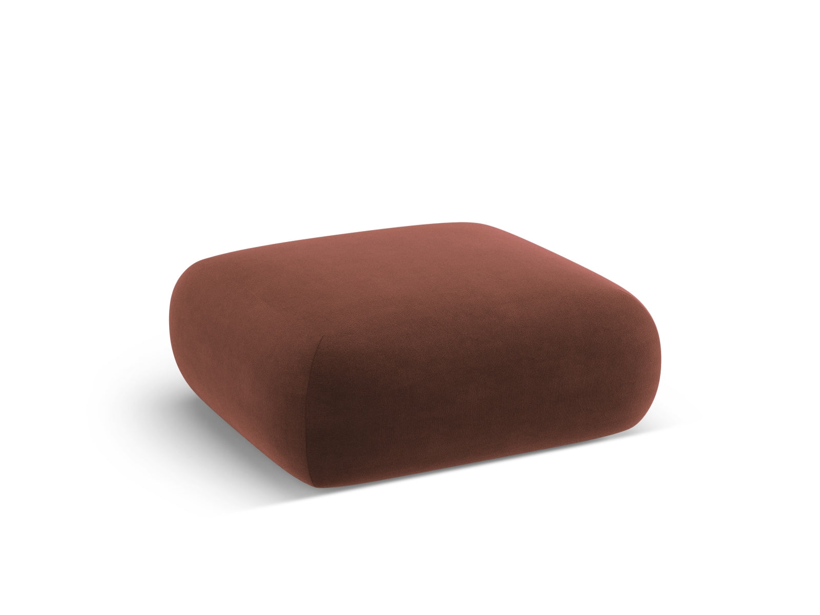Eleganter Nolio Velour Pouf in Cuoio-Casino, 100 cm, ideal für stilvolle Wohnräume, präsentiert von Cosmopolitan Design.