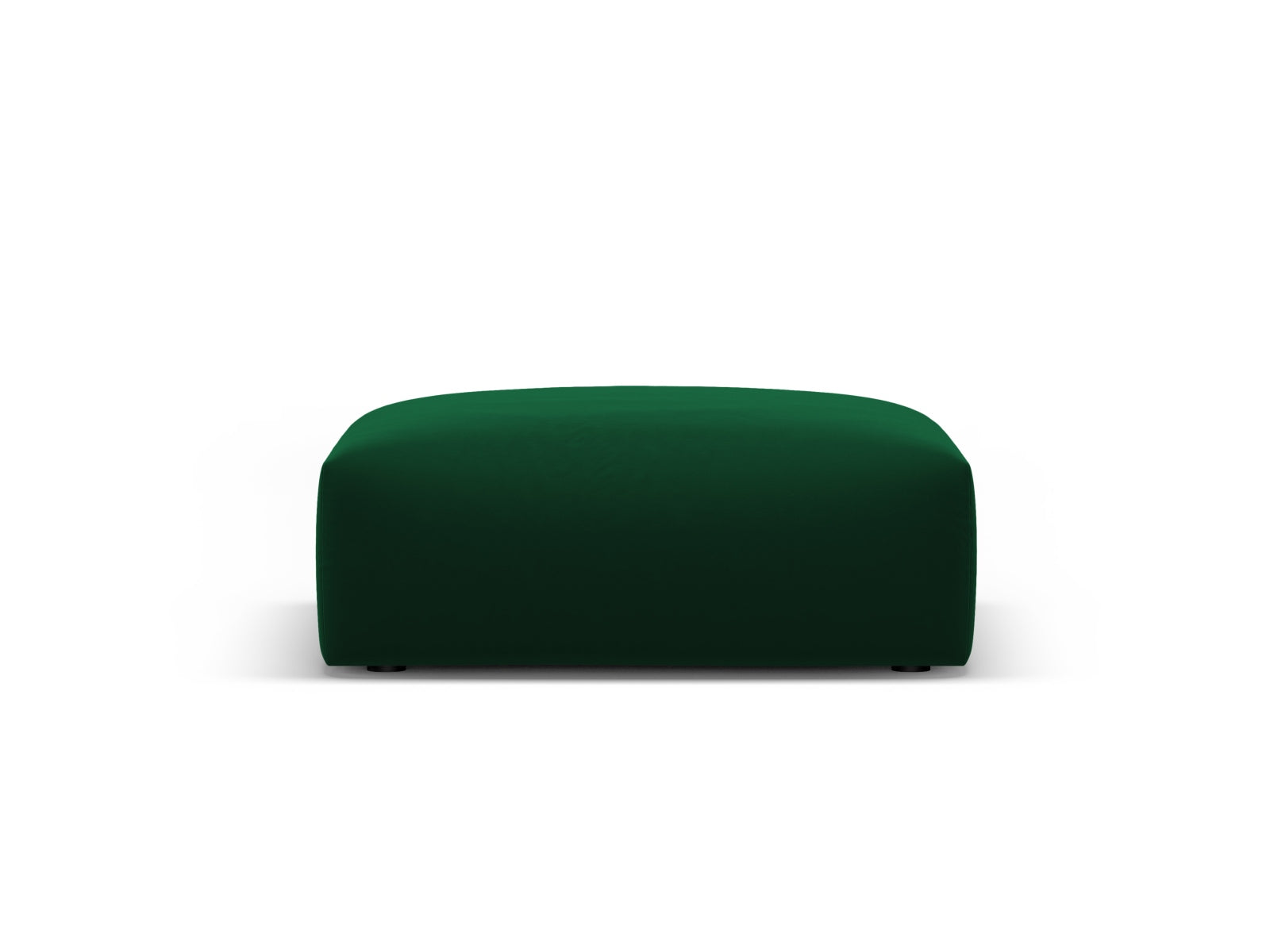 Eleganter 1-Sitzer Pouf Matera in sattem Flaschengrün, ideal für stilvolle Wohnräume. Hochwertiges Design von Cosmopolitan Design.