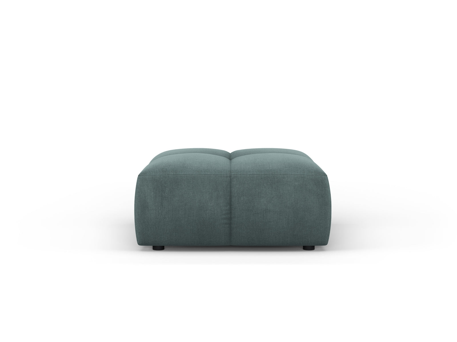 Stylischer 1-Sitzer Pouf Moritz in ansprechendem Sea Green, perfekt für trendbewusste Wohnkonzepte und entspannende Rückzugsorte.