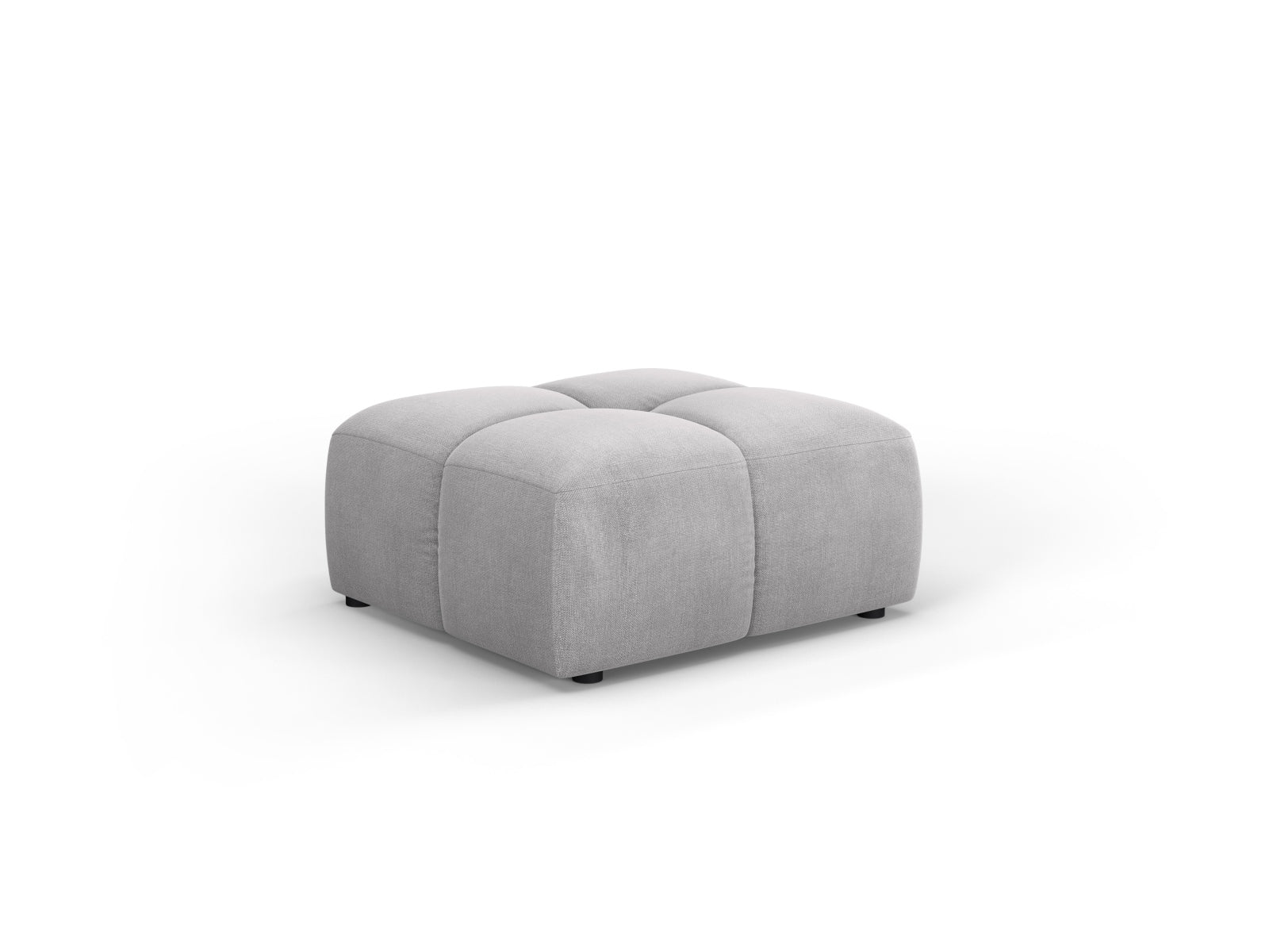 Stylischer 1-Sitzer Pouf Moritz in dezentem Grau, ideal für moderne Wohnkonzepte. Hochwertige Materialien und Verarbeitung von Cosmopolitan Design.