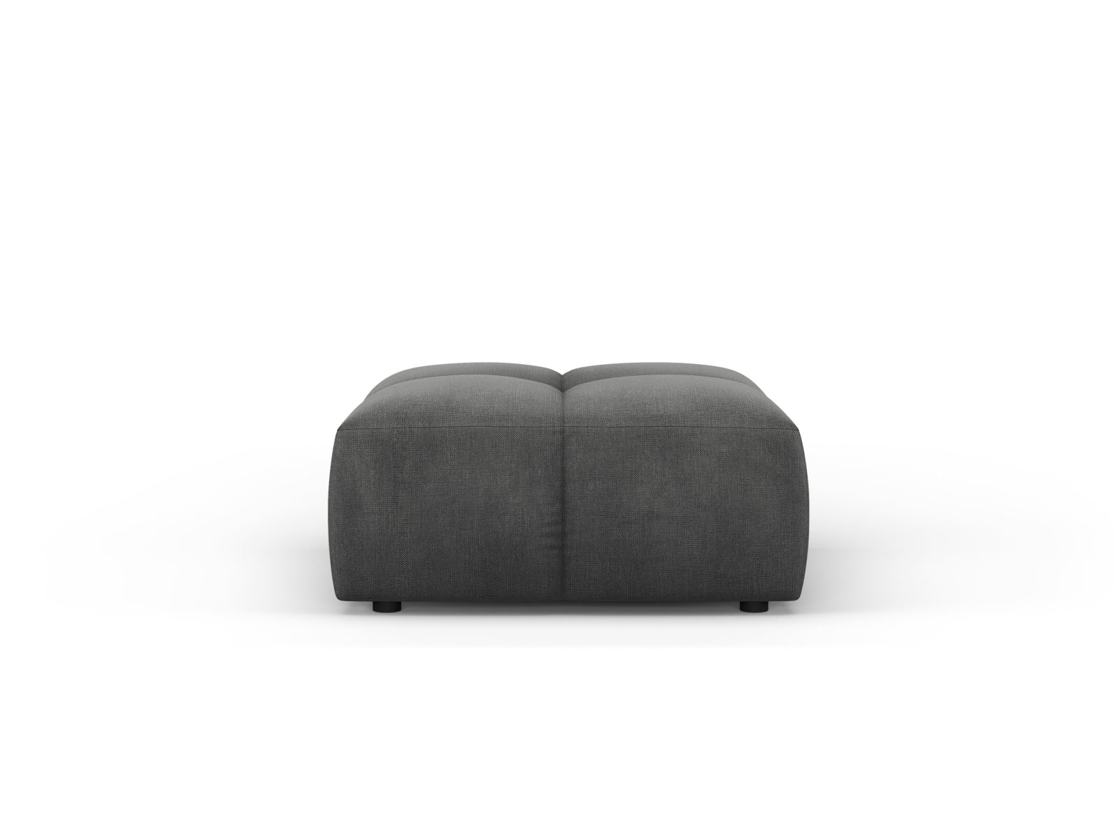 Eleganter 1-Sitzer Pouf Moritz in zeitlosem Dunkelgrau, perfekt für stilvolle Akzente in jedem Wohnbereich. Hochwertige Verarbeitung von Cosmopolitan Design.