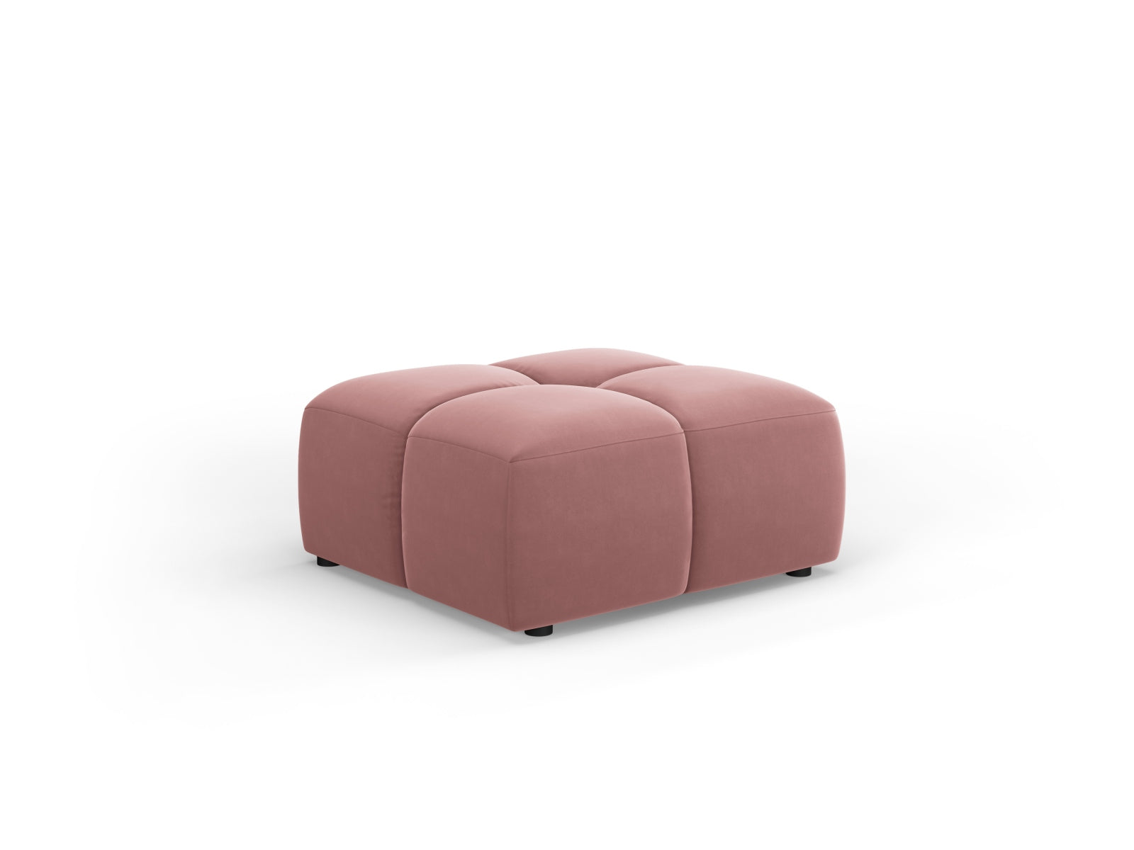 Eleganter 1-Sitzer Pouf Moritz in lebhaftem Pink-Bluvel, perfekt für trendbewusste Interiors. Hochwertige Verarbeitung von Cosmopolitan Design.