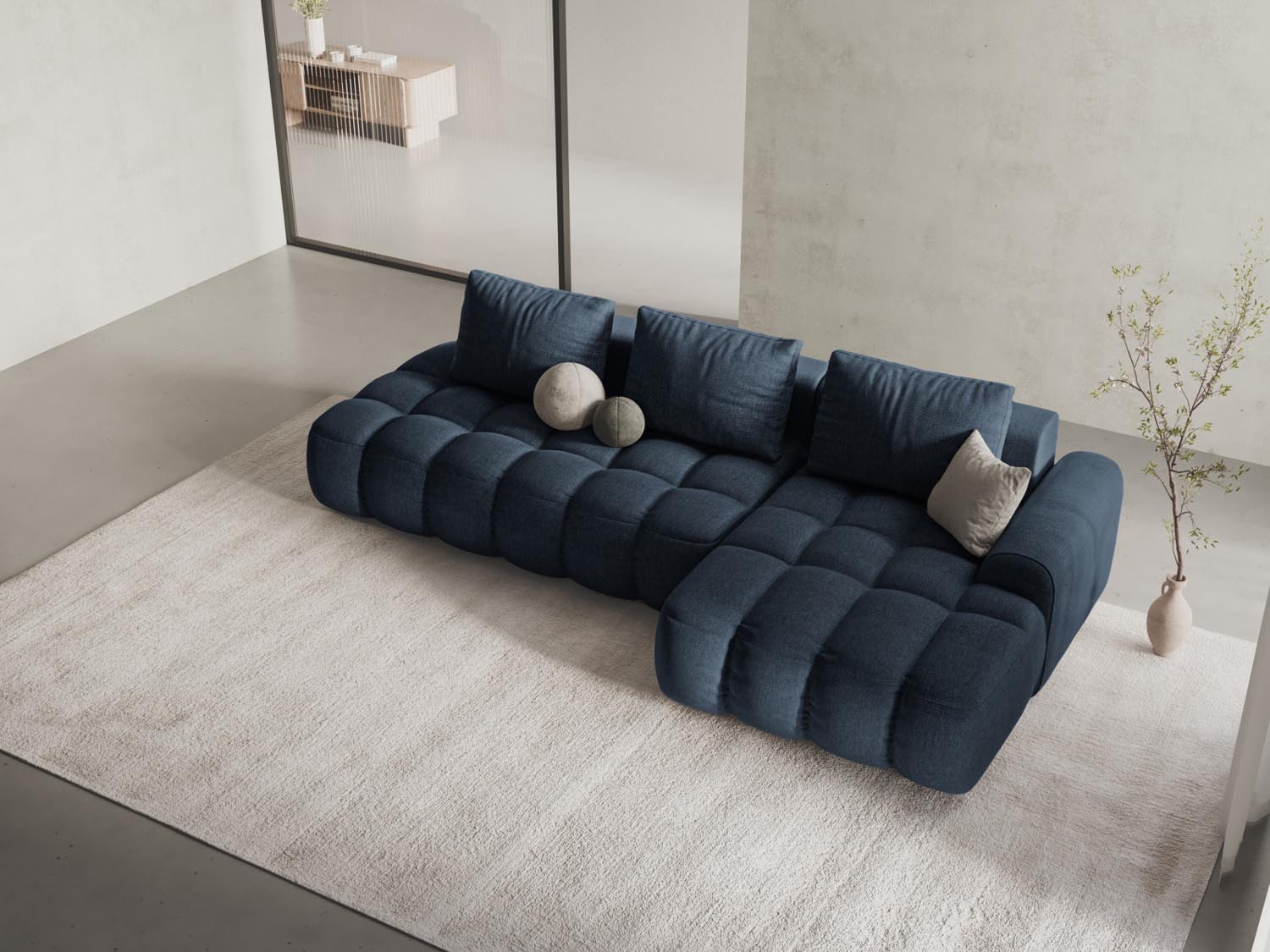 Entdecken Sie das Linz Ecksofa rechts von Cosmopolitan Design: stilvoll, mit Schlaffunktion und Stauraum für Ihr modernes Wohnzimmer.