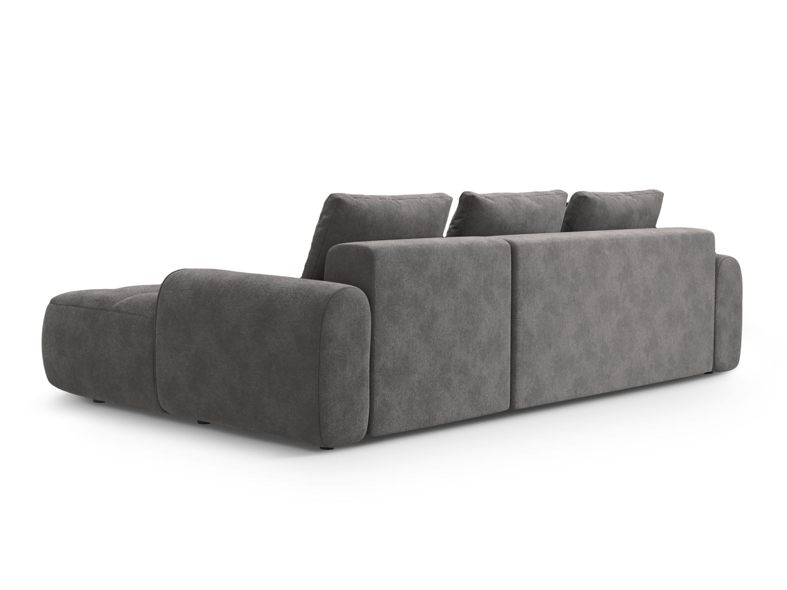 Modernes Linz Ecksofa in stilvollem Grau, 3-Sitzer mit cleverer Schlaffunktion und integriertem Stauraum für optimale Raumnutzung.