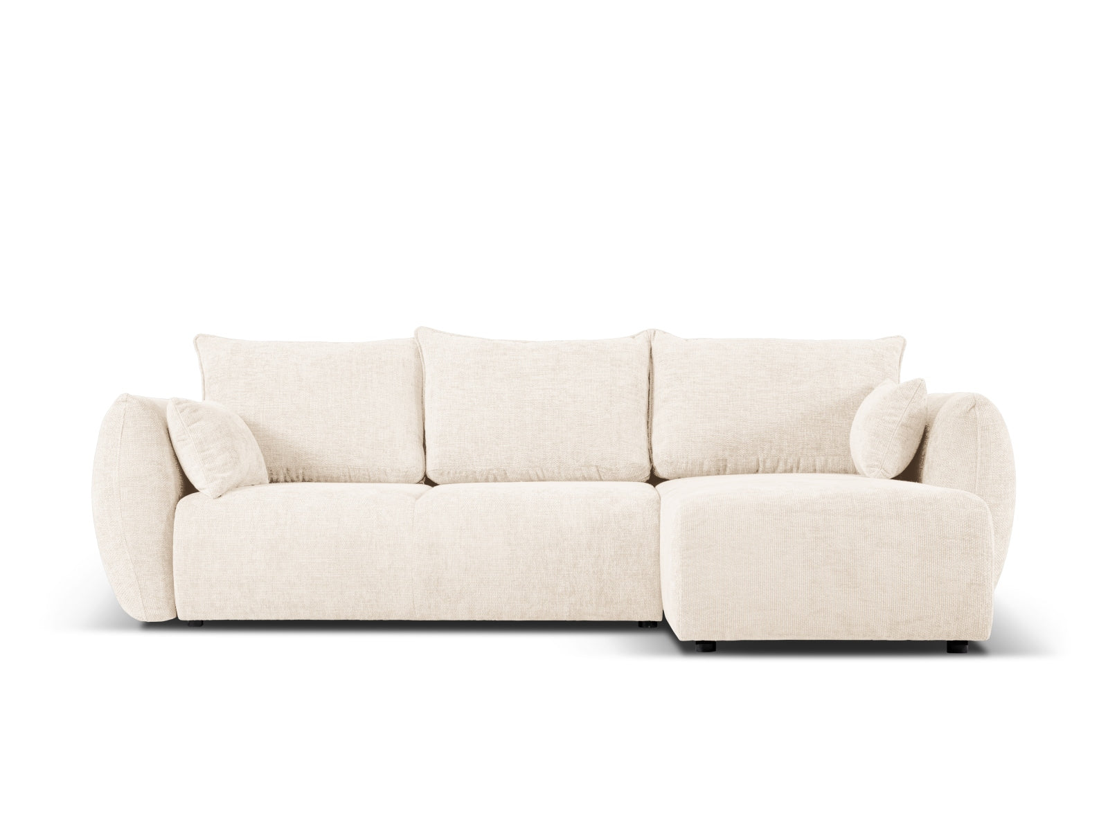 4-Sitzer Ecksofa rechts mit Schlaffunktion und Stauraum Matera in Light Beige-Haga präsentiert im Onlineshop von KAQTU Design AG. Bettsofa rechts ist von Cosmopolitan Design