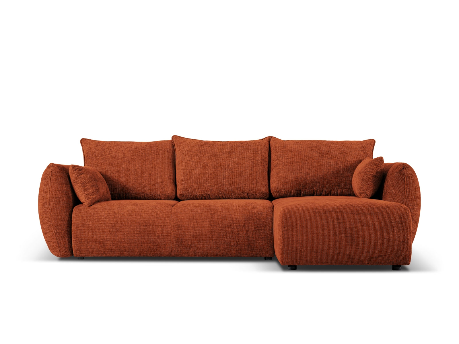 4-Sitzer Ecksofa rechts mit Schlaffunktion und Stauraum Matera in Terracotta-Haga präsentiert im Onlineshop von KAQTU Design AG. Bettsofa rechts ist von Cosmopolitan Design