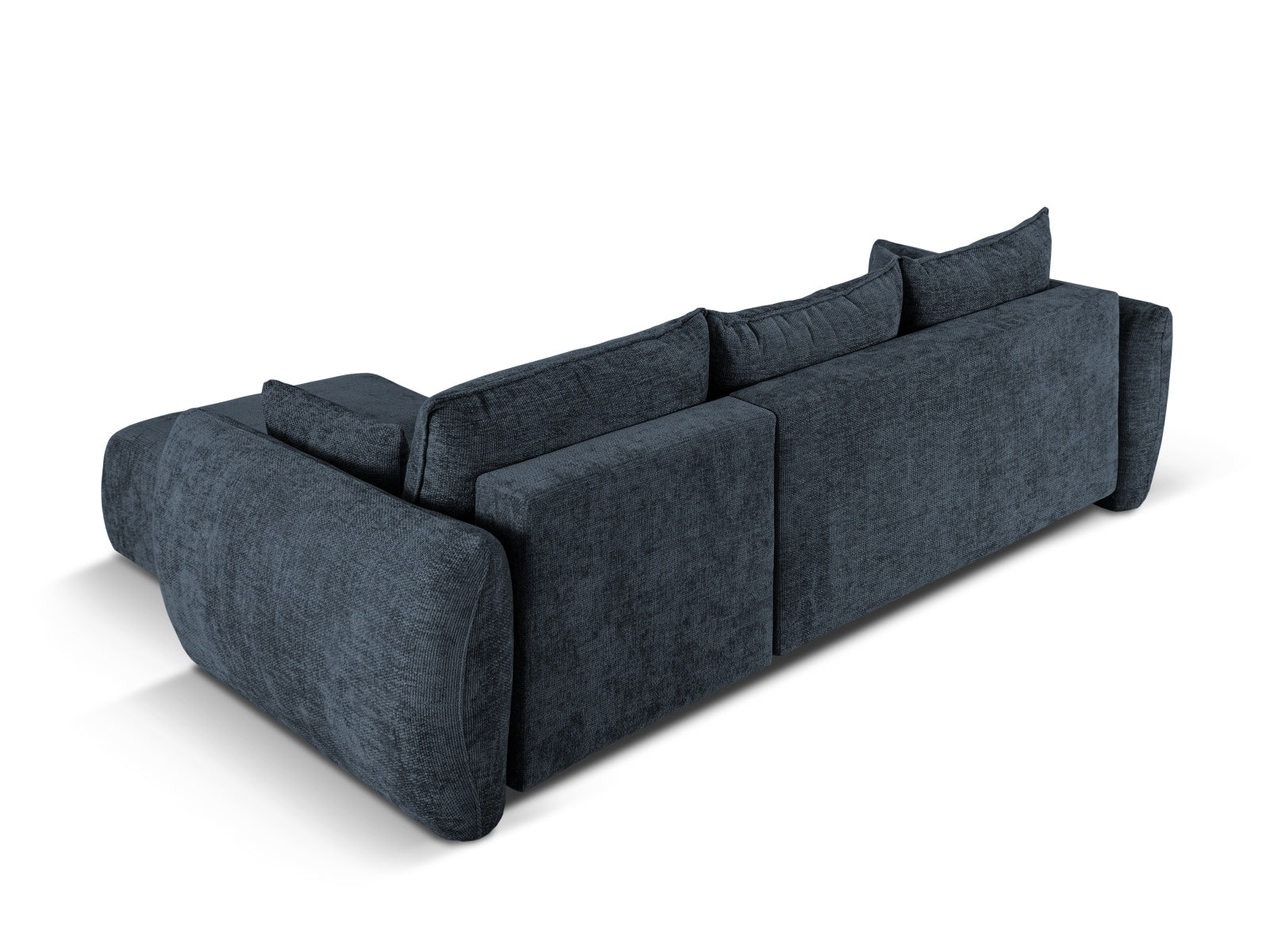 Elegantes 4-Sitzer Ecksofa rechts mit praktischer Schlaffunktion und integriertem Stauraum, ideal für moderne Wohnräume.