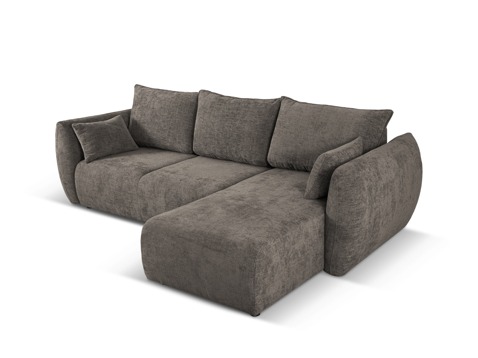 Stylisches 4-Sitzer Ecksofa Matera in zeitgemäßem Design, ausgestattet mit Schlaffunktion und cleverem Stauraum für vielseitige Nutzung.