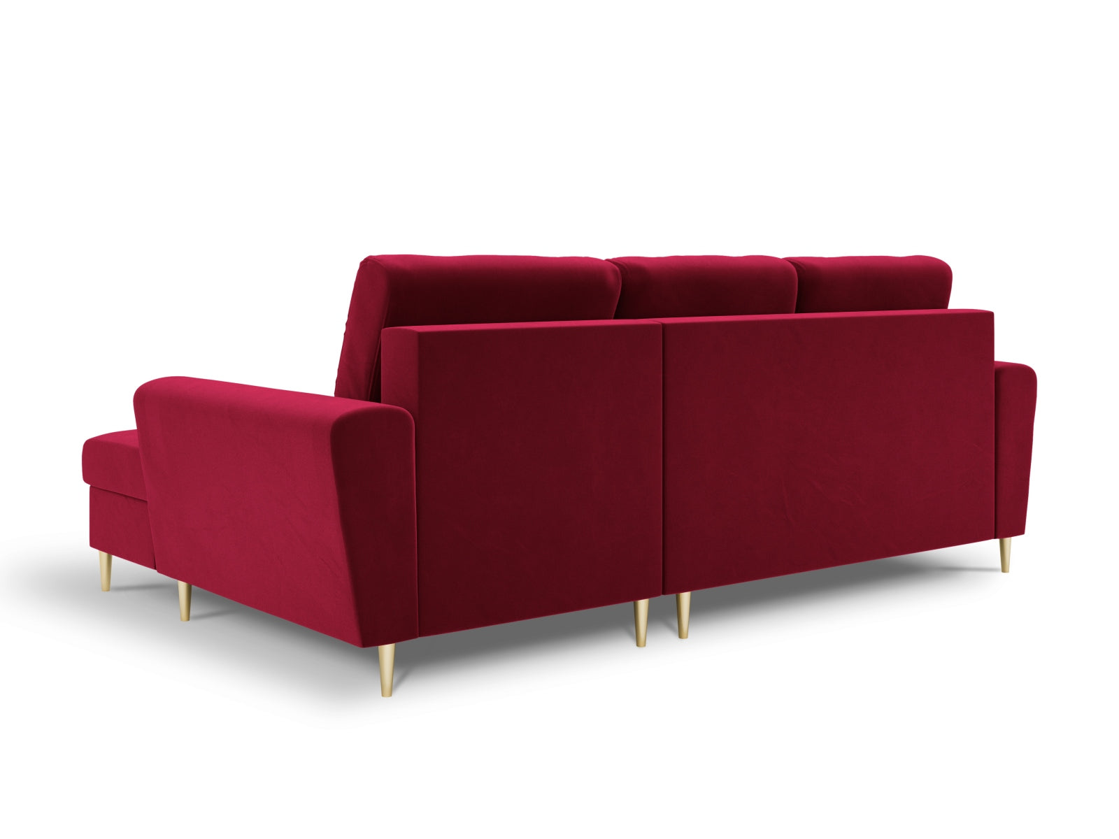 Erleben Sie das Kyoto Velour Ecksofa rechts – ein stilvolles 4-Sitzer Sofa mit praktischer Schlaffunktion und Stauraum für Ihr Zuhause.