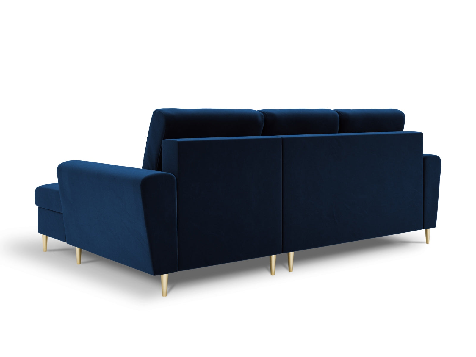 Erleben Sie das Kyoto Velour Ecksofa rechts – ein stilvolles 4-Sitzer Sofa mit praktischer Schlaffunktion und Stauraum für Ihr Zuhause.