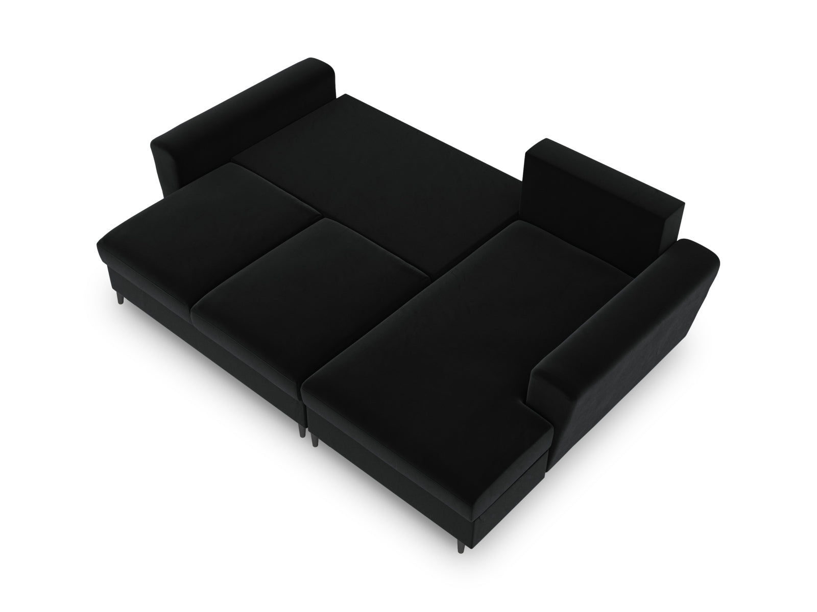 Entdecken Sie das Kyoto Velour Ecksofa rechts – ein elegantes 4-Sitzer Sofa mit Schlaffunktion und Stauraum, ideal für Ihr modernes Wohnzimmer.