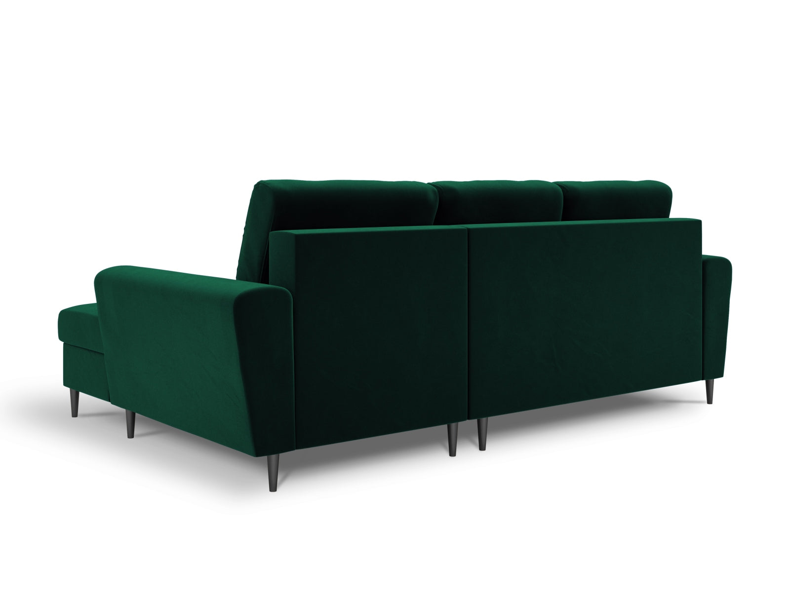 Erleben Sie das Kyoto Velour Ecksofa rechts – ein stilvolles 4-Sitzer Sofa mit praktischer Schlaffunktion und Stauraum für Ihr Zuhause.