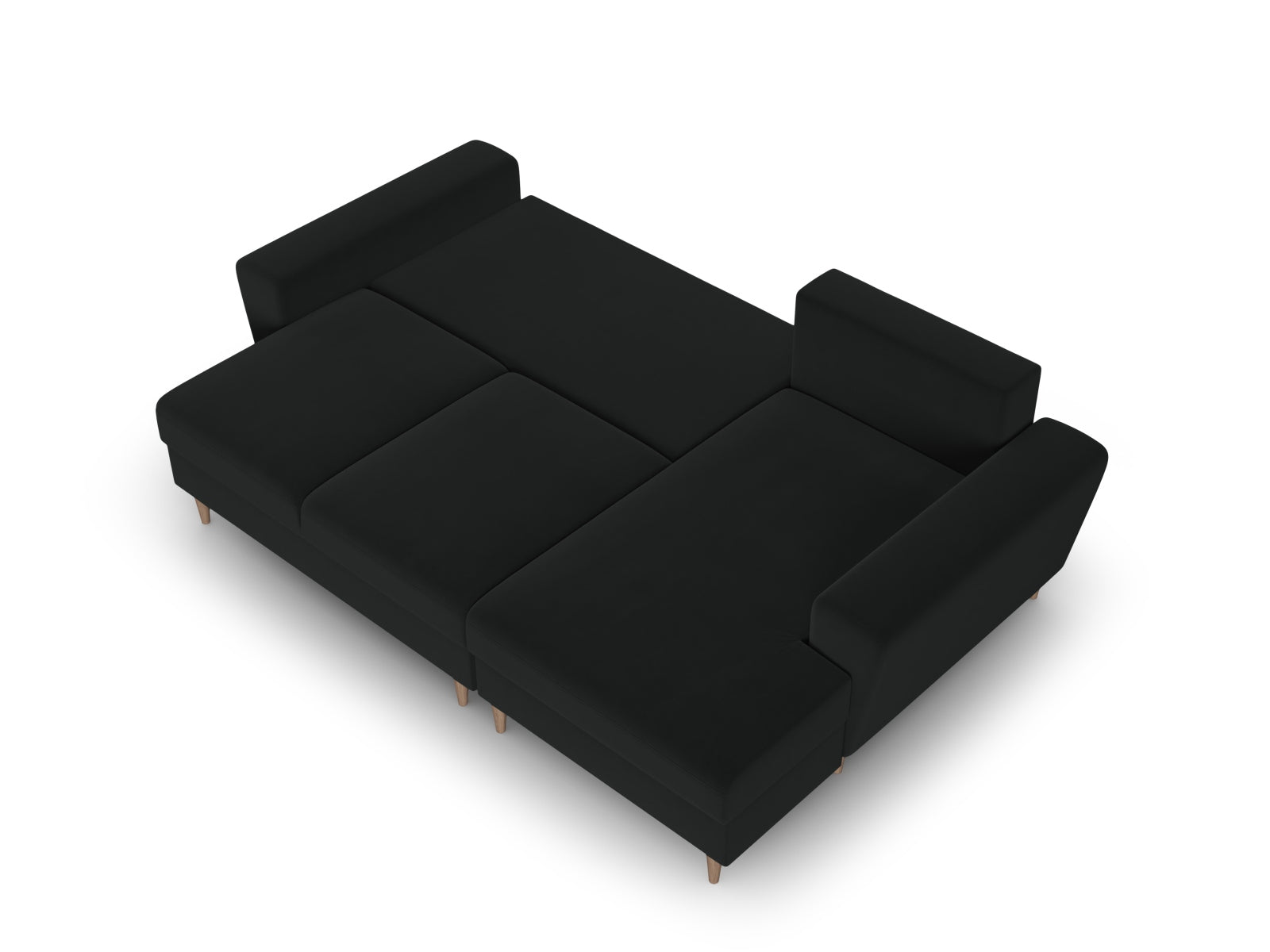 Modernes Kyoto Ecksofa rechts, 4-Sitzer mit Schlafoption und integriertem Stauraum, ideal für gemütliche und platzsparende Wohnräume.