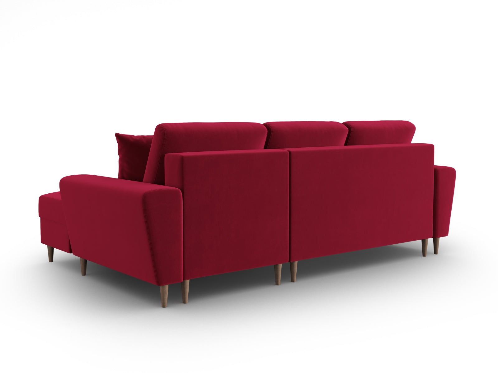 Erleben Sie das Kyoto Velour Ecksofa rechts – ein stilvolles 4-Sitzer Sofa mit praktischer Schlaffunktion und Stauraum für Ihr Zuhause.