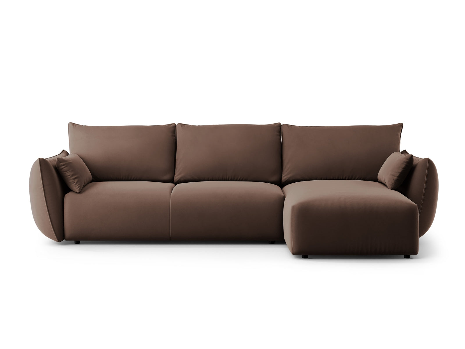 4-Sitzer Ecksofa rechts mit Schlaffunktion und Stauraum Matera in Chocolate-Salvador präsentiert im Onlineshop von KAQTU Design AG. Bettsofa rechts ist von Cosmopolitan Design