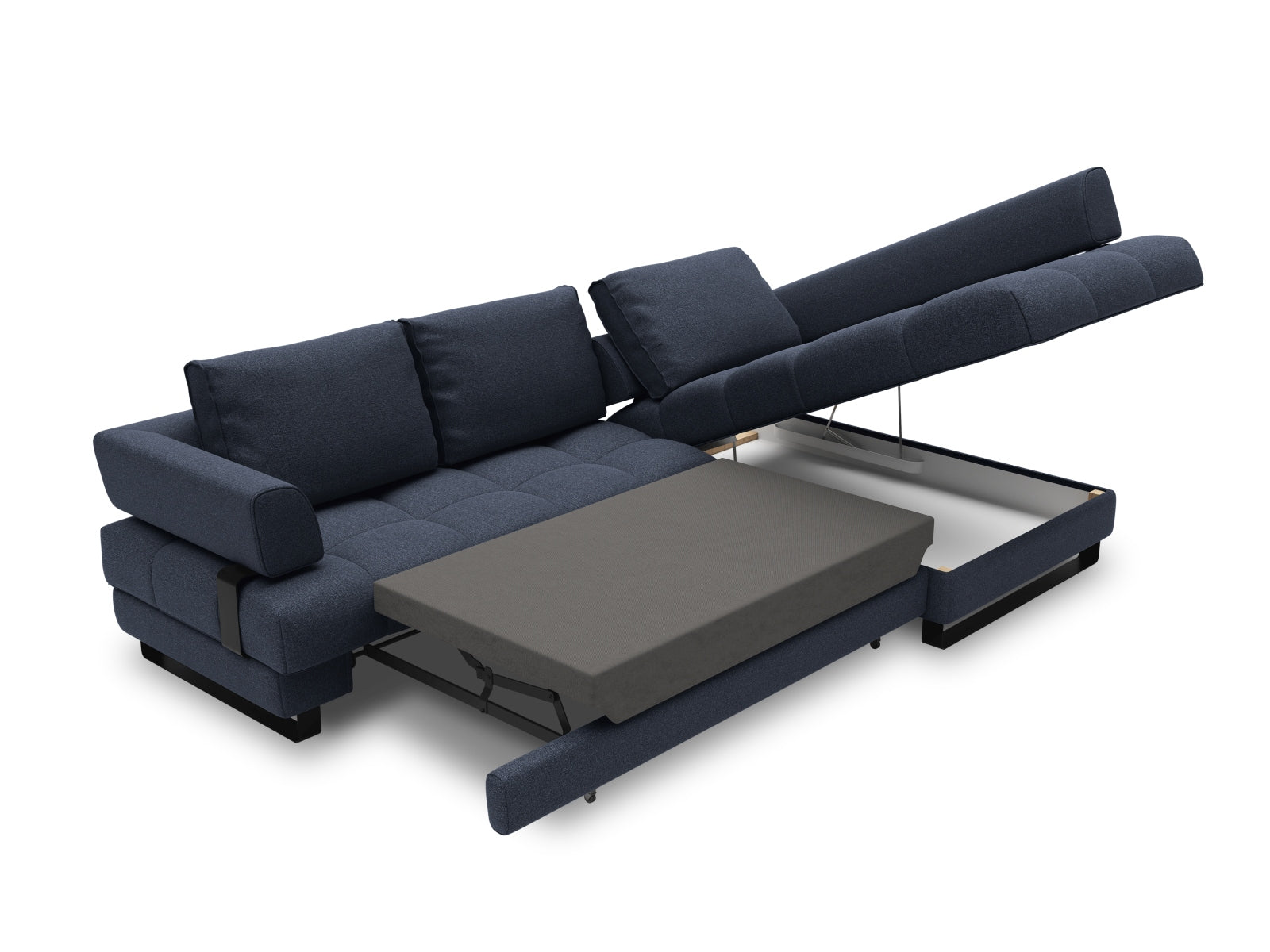 Erleben Sie das Clinton Ecksofa von Cosmopolitan Design: stilvolles 5-Sitzer Sofa mit cleverer Schlaffunktion und viel Stauraum für Ihr Zuhause!