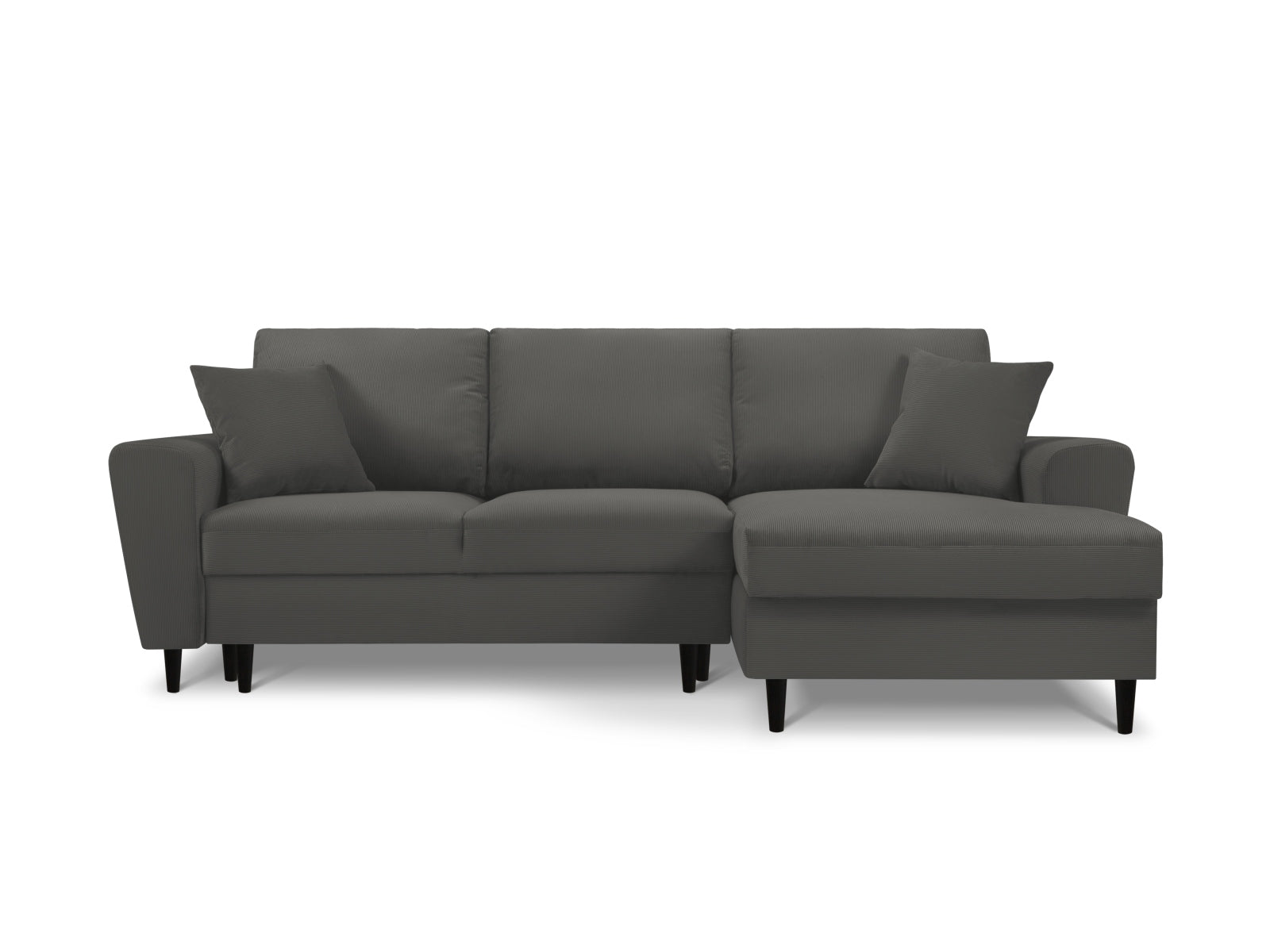 Entdecken Sie das stilvolle Kyoto Ecksofa rechts mit Schlaffunktion und Stauraum. Ideal für Ihr Wohnzimmer, bietet es Komfort und praktische Lösungen.