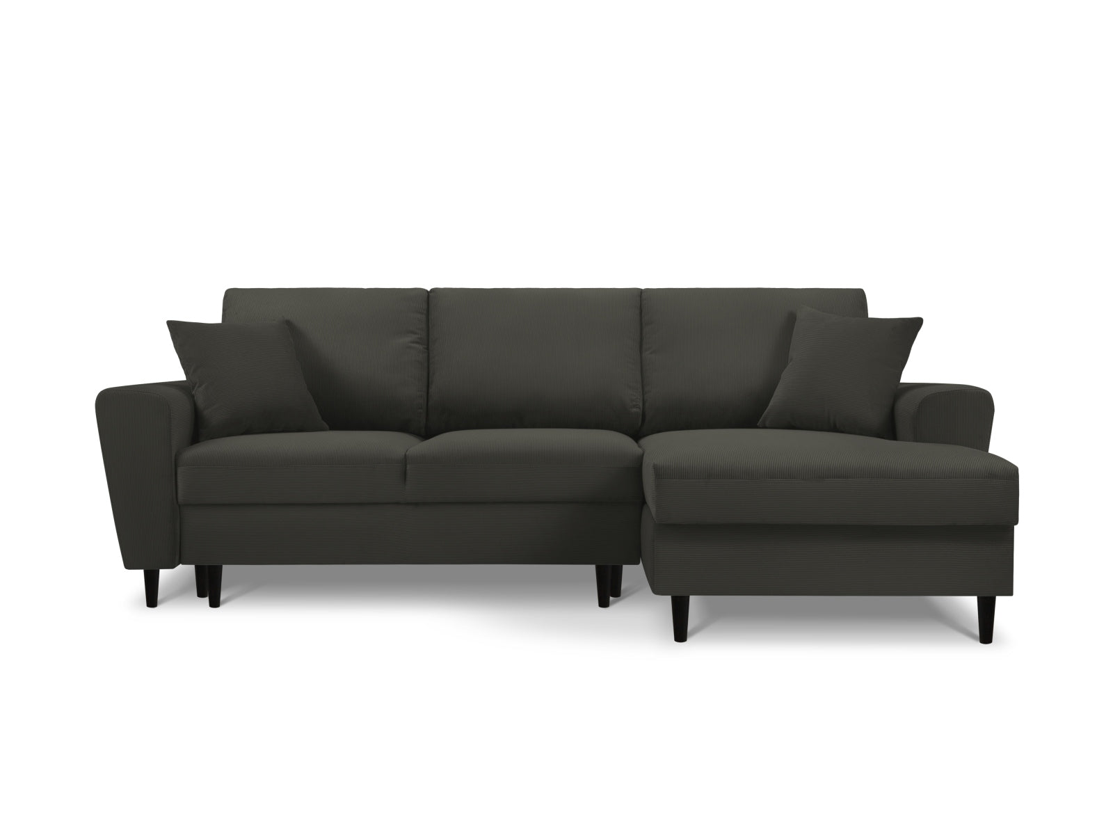Entdecken Sie das elegante Kyoto Ecksofa rechts mit Schlaffunktion und Stauraum. Ideal für Ihr Wohnzimmer, bietet es Komfort und Stil in einem.
