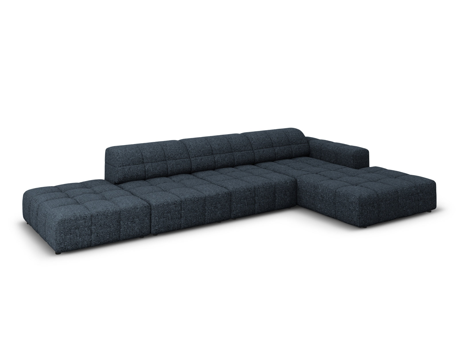 Modernes Chicago Ecksofa in Royal Blue, 5-Sitzer, 166 cm, perfekt für gemütliche und stilvolle Wohnzimmer. Hochwertige Verarbeitung von Cosmopolitan Design.