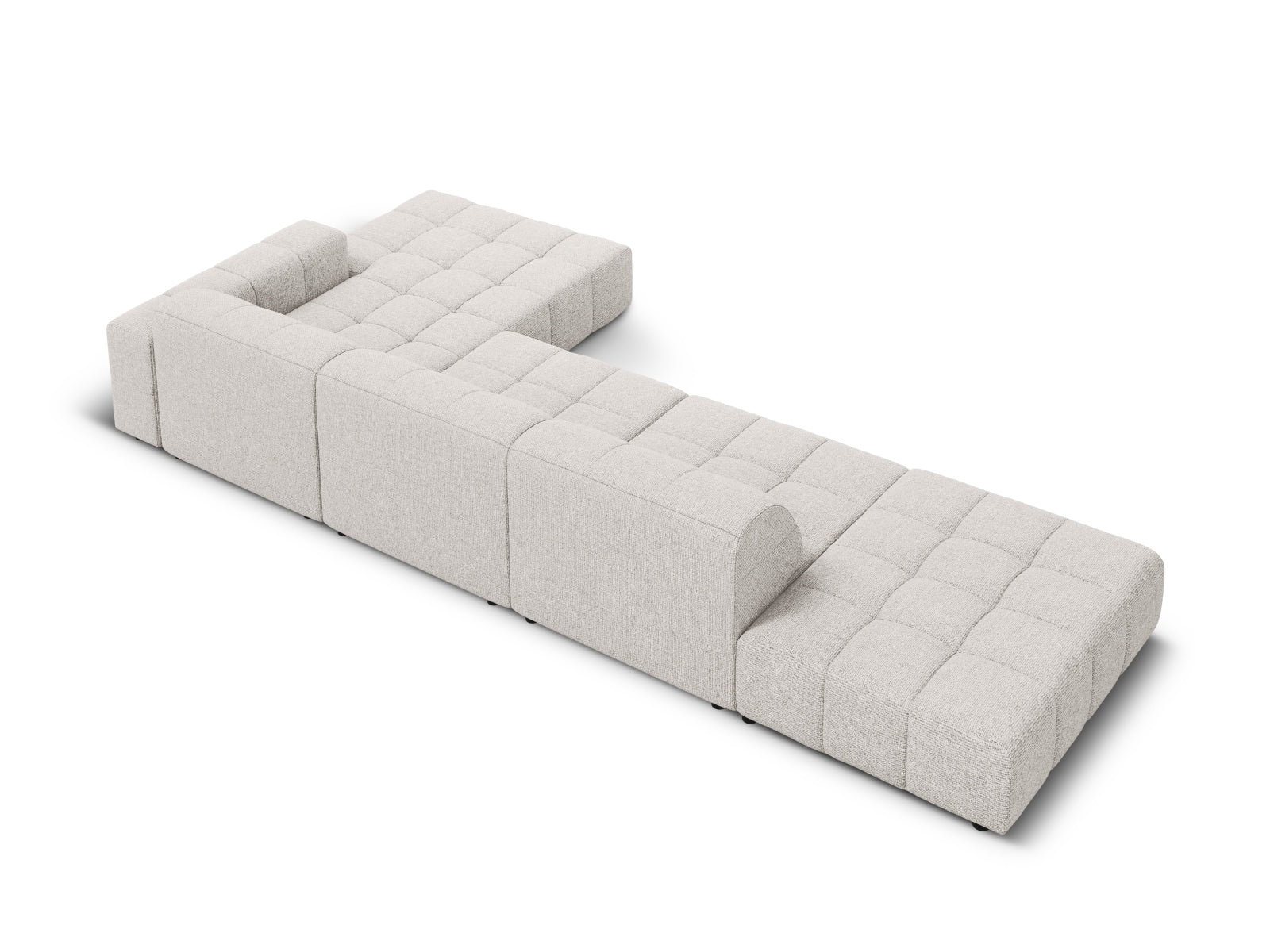 Stylisches Chicago Ecksofa rechts, 5 Sitzer, 166 cm in dezentem Grau, ideal für gemütliche Abende und modernes Wohnen.