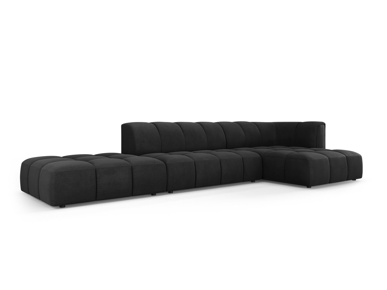 5-Sitzer Ecksofa rechts Moritz in Black-Rebel präsentiert im Onlineshop von KAQTU Design AG. Ecksofa rechts ist von Cosmopolitan Design
