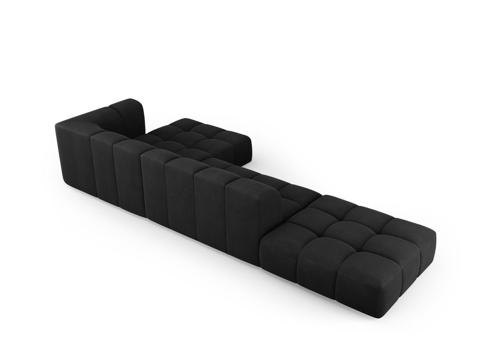 5-Sitzer Ecksofa rechts Moritz in Black-Rebel präsentiert im Onlineshop von KAQTU Design AG. Ecksofa rechts ist von Cosmopolitan Design