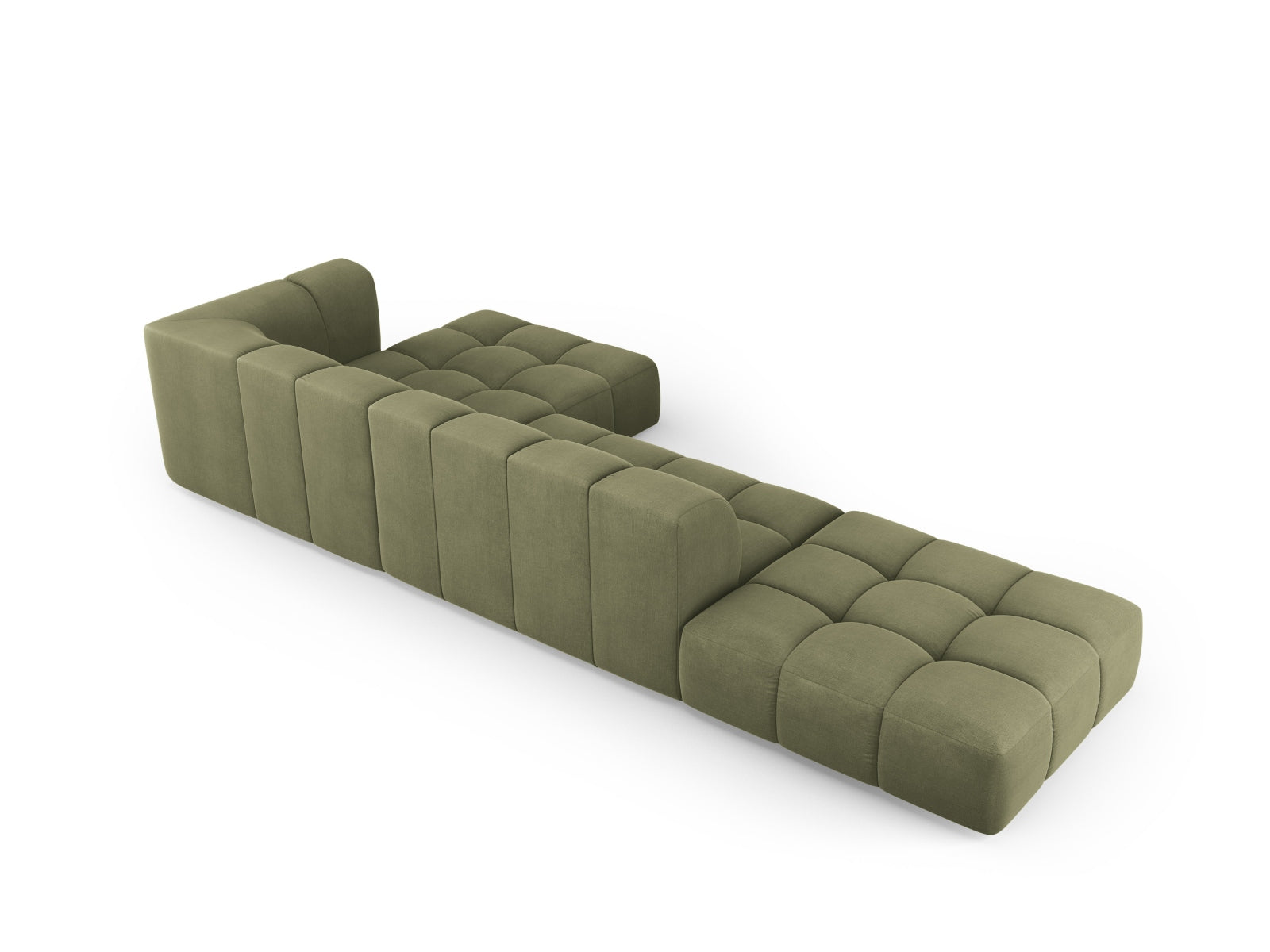 5-Sitzer Ecksofa rechts Moritz in Light Green-Rebel präsentiert im Onlineshop von KAQTU Design AG. Ecksofa rechts ist von Cosmopolitan Design