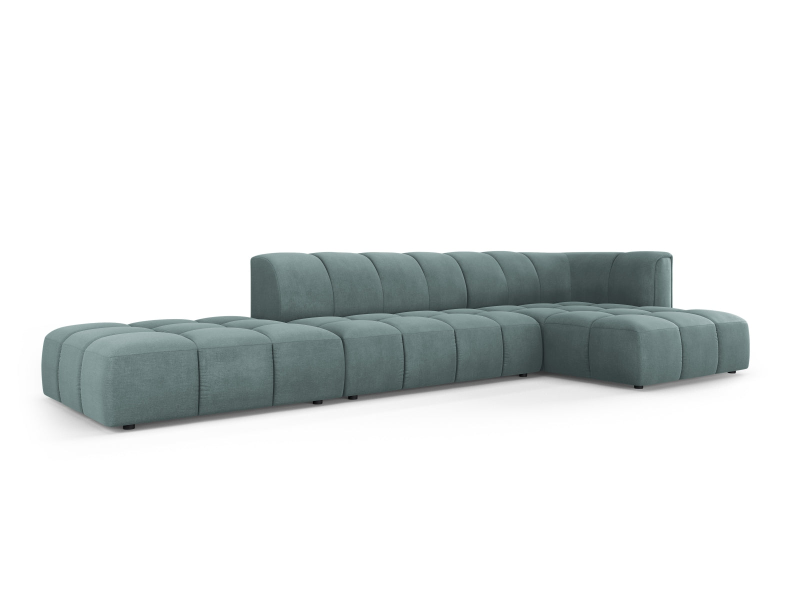 5-Sitzer Ecksofa rechts Moritz in Sea Green-Rebel präsentiert im Onlineshop von KAQTU Design AG. Ecksofa rechts ist von Cosmopolitan Design