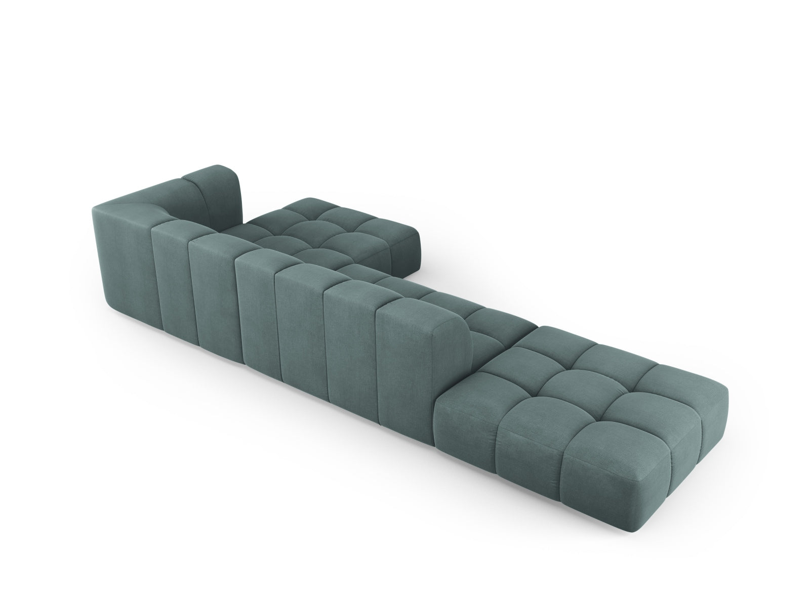 5-Sitzer Ecksofa rechts Moritz in Sea Green-Rebel präsentiert im Onlineshop von KAQTU Design AG. Ecksofa rechts ist von Cosmopolitan Design