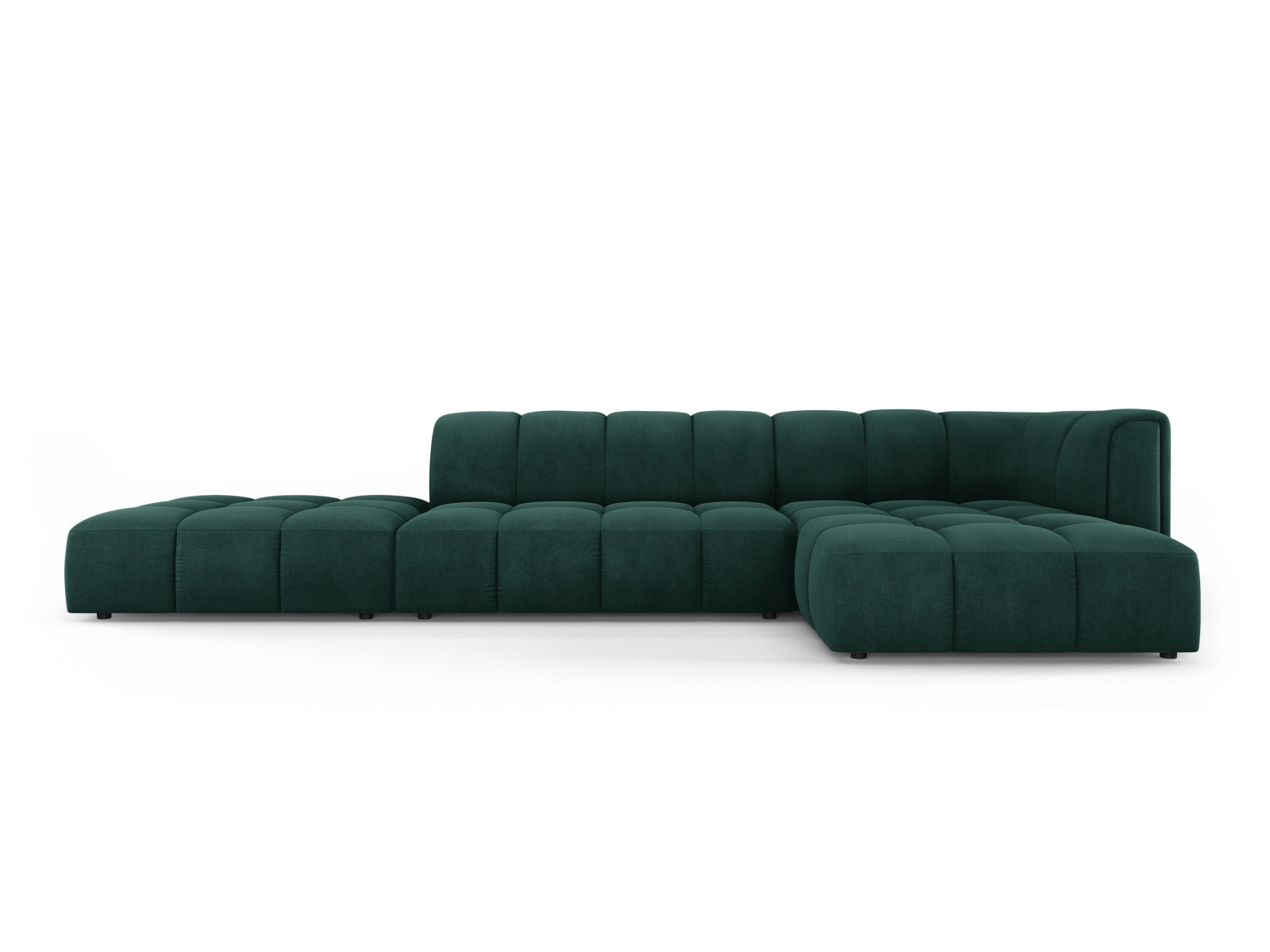 5-Sitzer Ecksofa rechts Moritz in Bottle Green-Rebel präsentiert im Onlineshop von KAQTU Design AG. Ecksofa rechts ist von Cosmopolitan Design