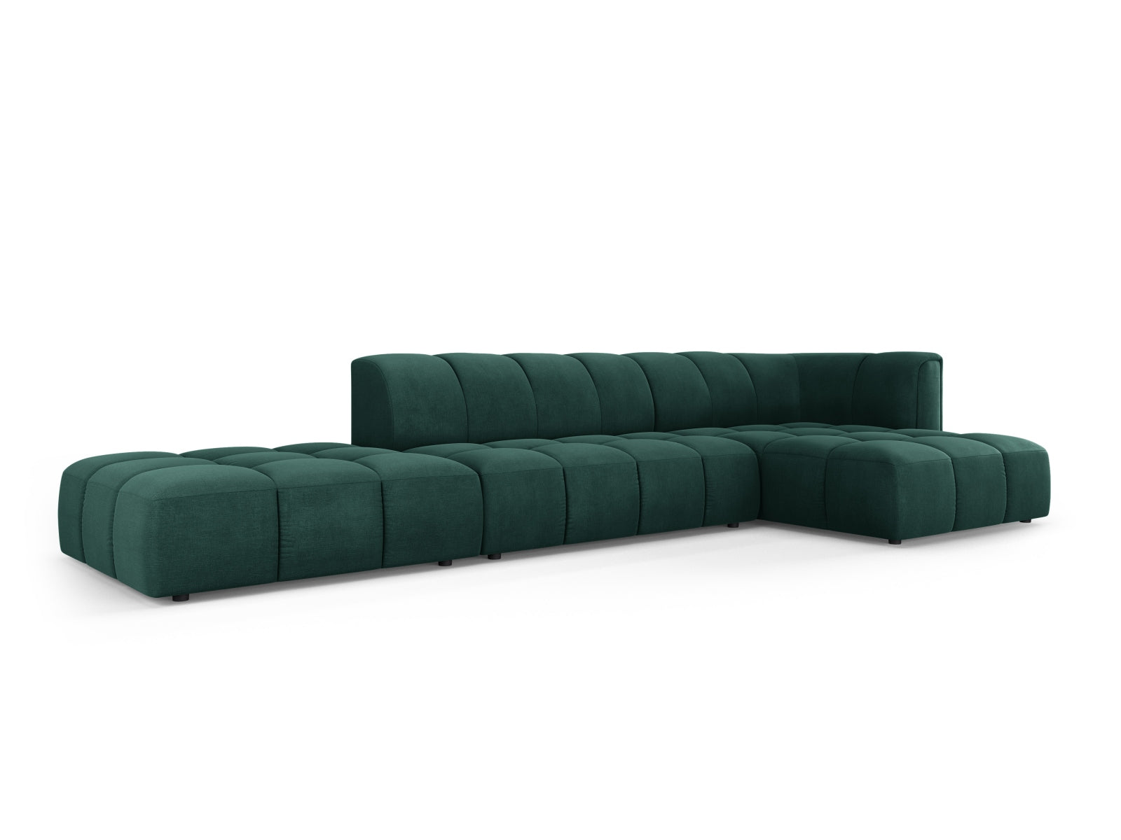 5-Sitzer Ecksofa rechts Moritz in Bottle Green-Rebel präsentiert im Onlineshop von KAQTU Design AG. Ecksofa rechts ist von Cosmopolitan Design
