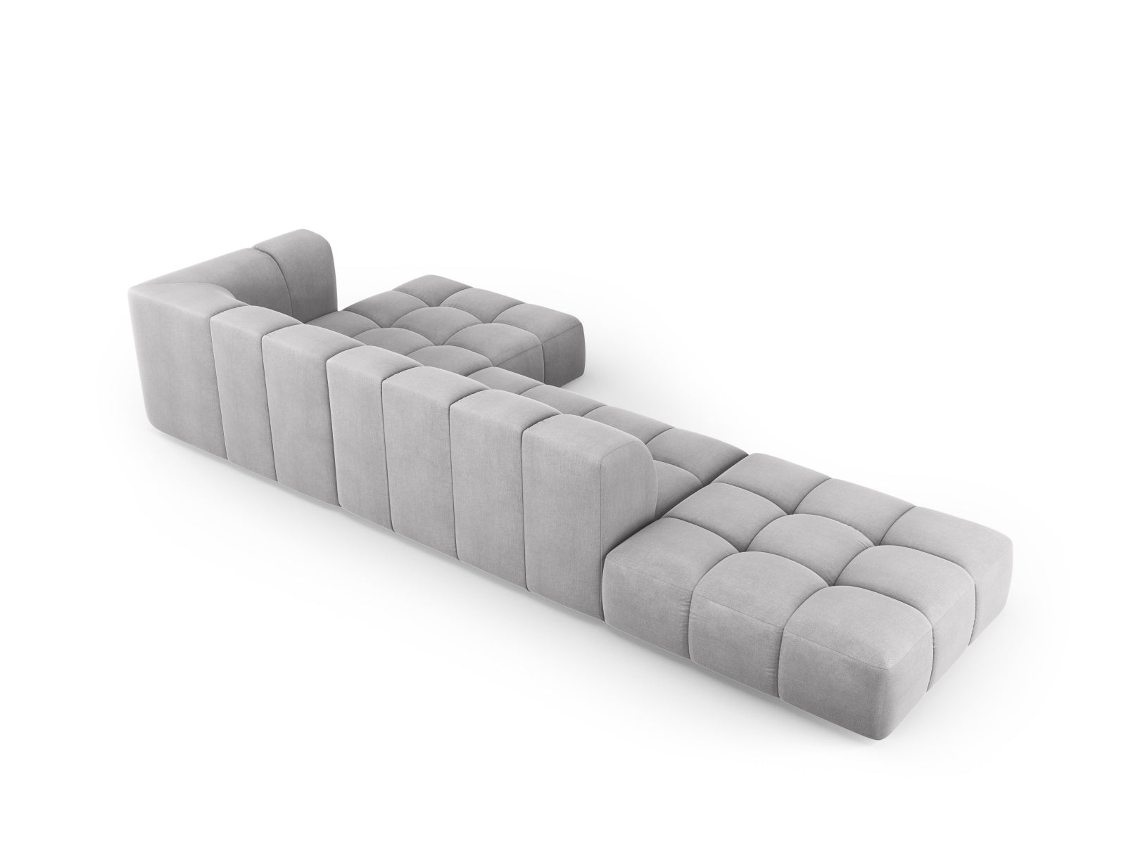 5-Sitzer Ecksofa rechts Moritz in Light Grey-Rebel präsentiert im Onlineshop von KAQTU Design AG. Ecksofa rechts ist von Cosmopolitan Design