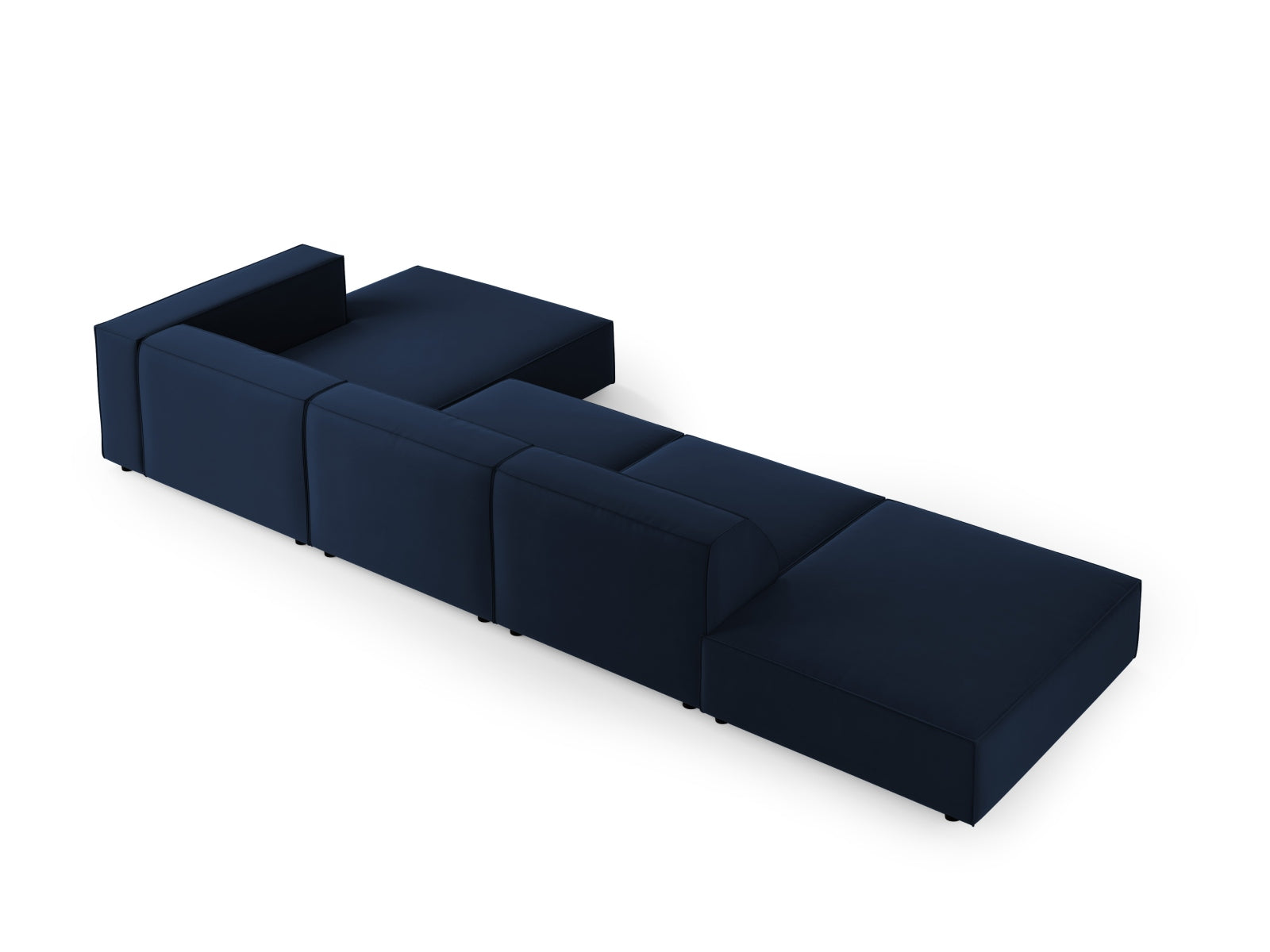Arendal Velour Ecksofa rechts 5 Sitzer in Royal Blue präsentiert im Onlineshop von KAQTU Design AG. Ecksofa rechts ist von Cosmopolitan Design