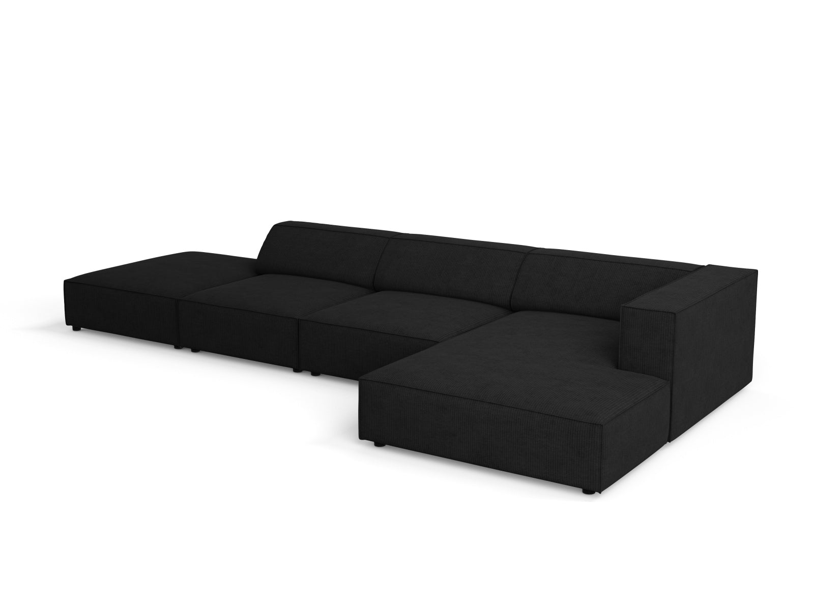 Arendal Ecksofa rechts 5 Sitzer in Black präsentiert im Onlineshop von KAQTU Design AG. Ecksofa rechts ist von Cosmopolitan Design