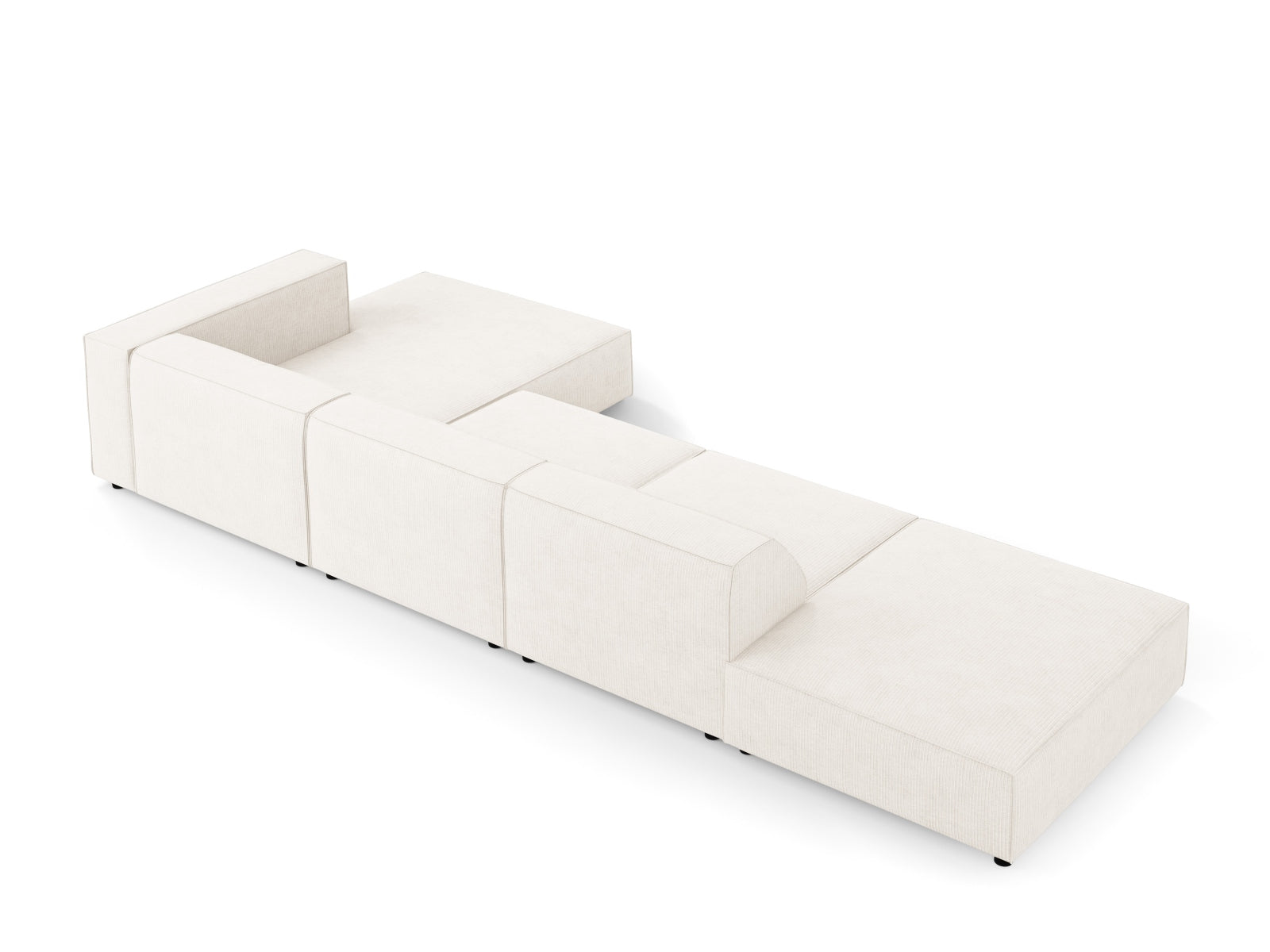 Arendal Ecksofa rechts 5 Sitzer in Ivory präsentiert im Onlineshop von KAQTU Design AG. Ecksofa rechts ist von Cosmopolitan Design