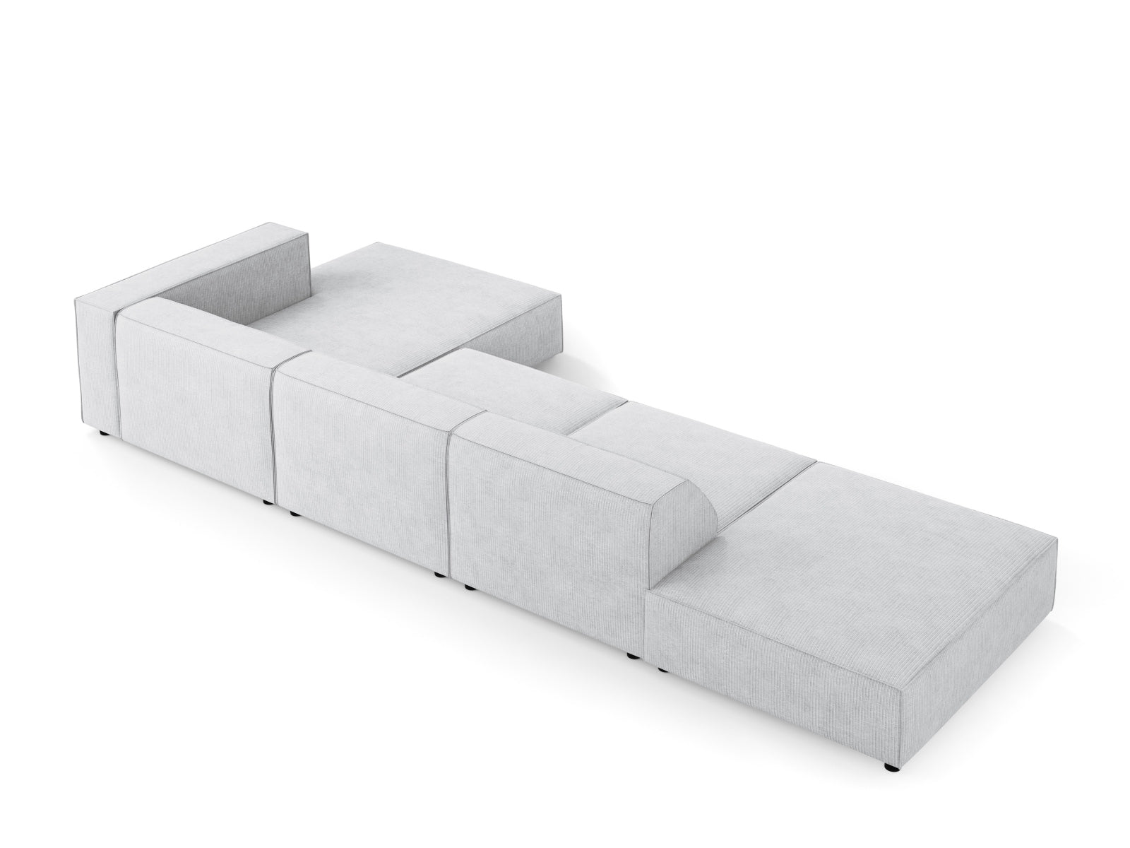 Arendal Ecksofa rechts 5 Sitzer in Light Grey präsentiert im Onlineshop von KAQTU Design AG. Ecksofa rechts ist von Cosmopolitan Design