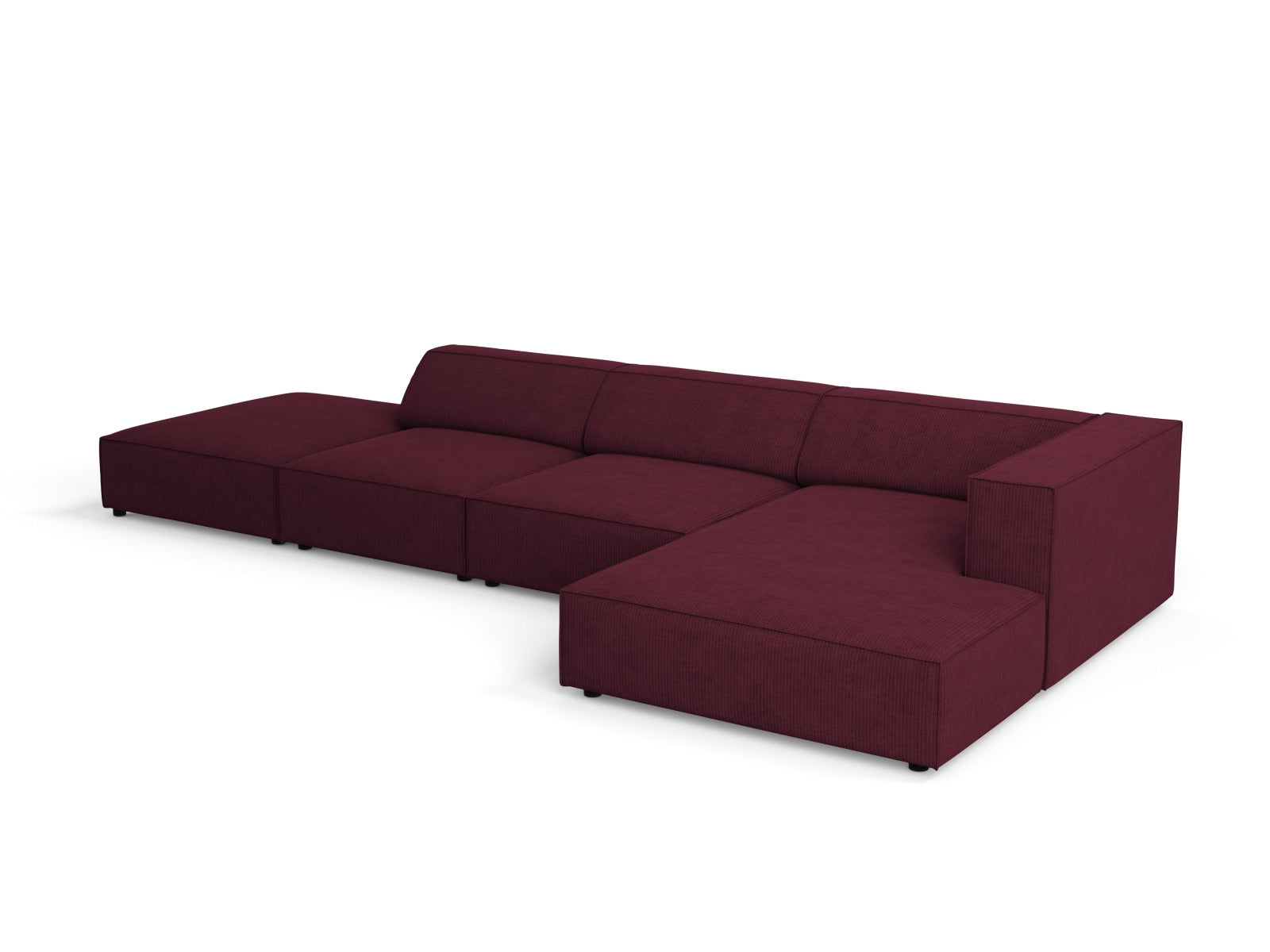 Arendal Ecksofa rechts 5 Sitzer in Ruby präsentiert im Onlineshop von KAQTU Design AG. Ecksofa rechts ist von Cosmopolitan Design