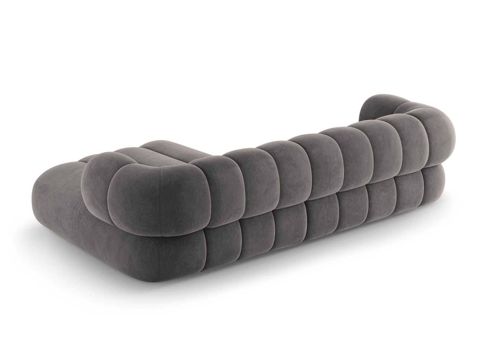 Erleben Sie das Koge Velour Ecksofa rechts 5 Sitzer 165cm – ein modernes, komfortables Möbelstück, das jedem Raum Eleganz verleiht.